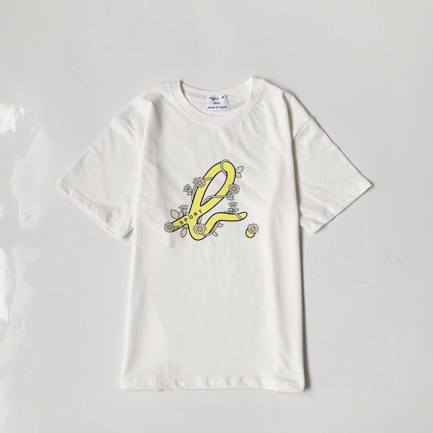 預訂 agnes b. WOMEN'S FLOWER b. LOGO短袖Tee [貨號26A417]