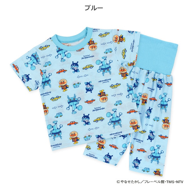 🇯🇵預訂 日本直送🇯🇵麵包超人滿印藍色包腹短袖家居服上下套裝