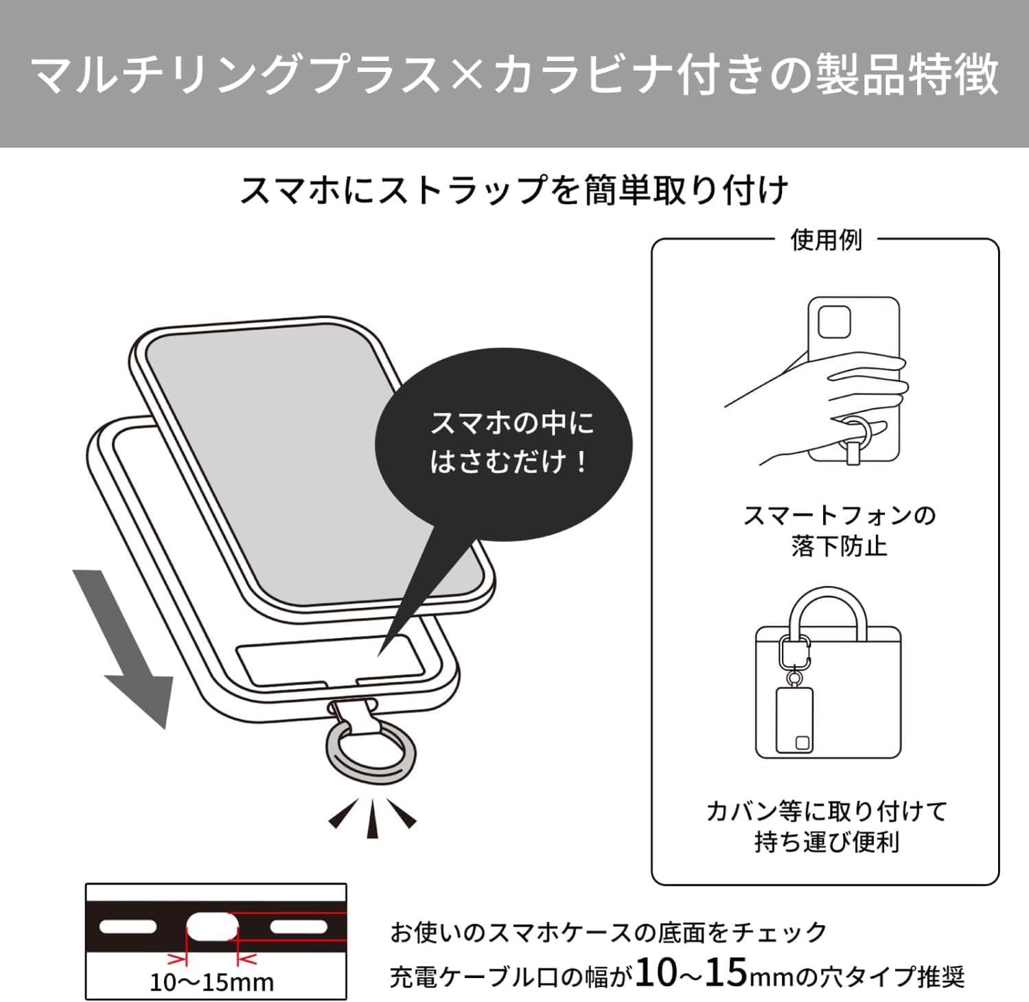 鬆弛熊透明手機掛片連登山扣｜全3款