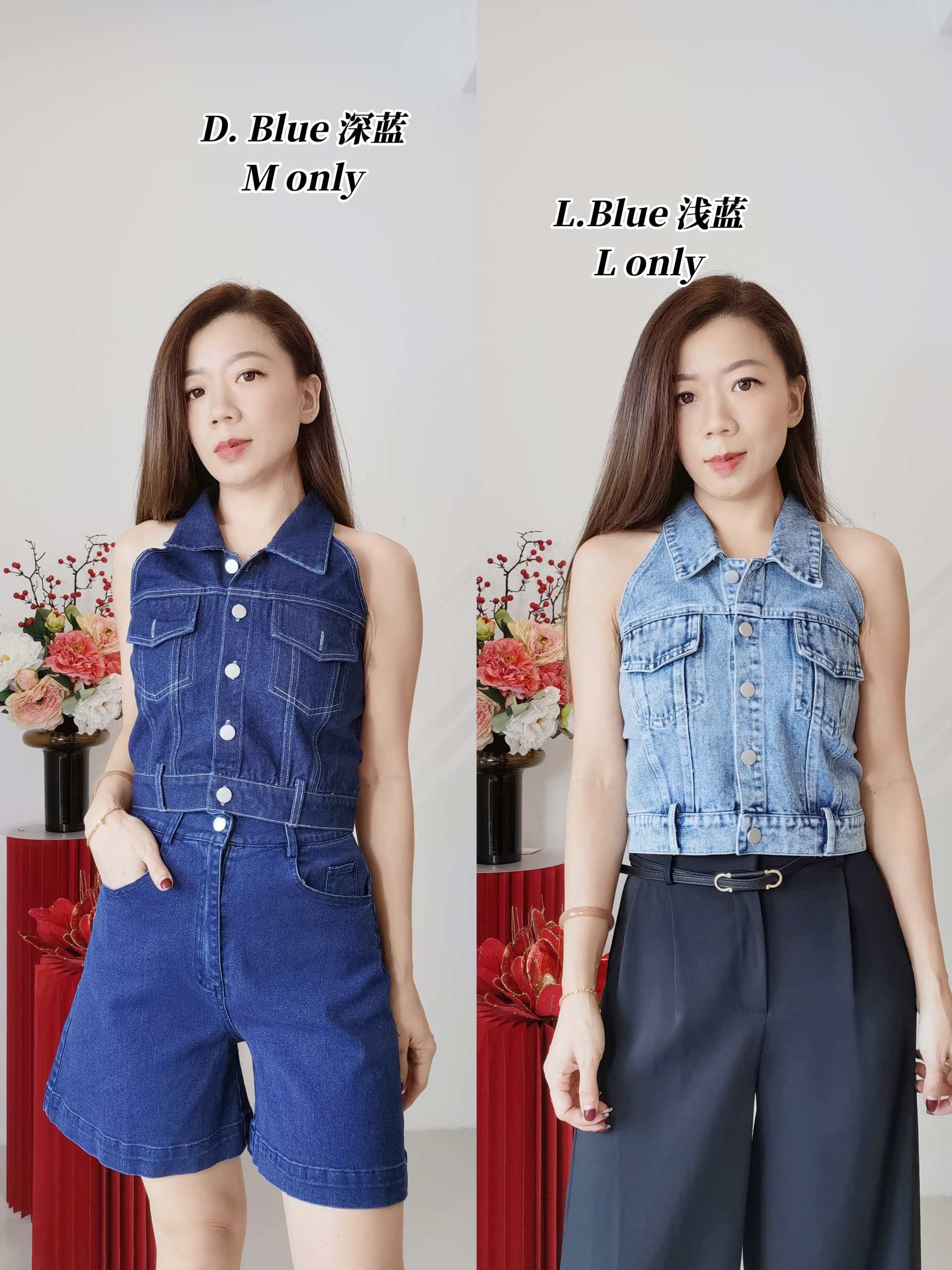 82941 Cut In Jeans Top 