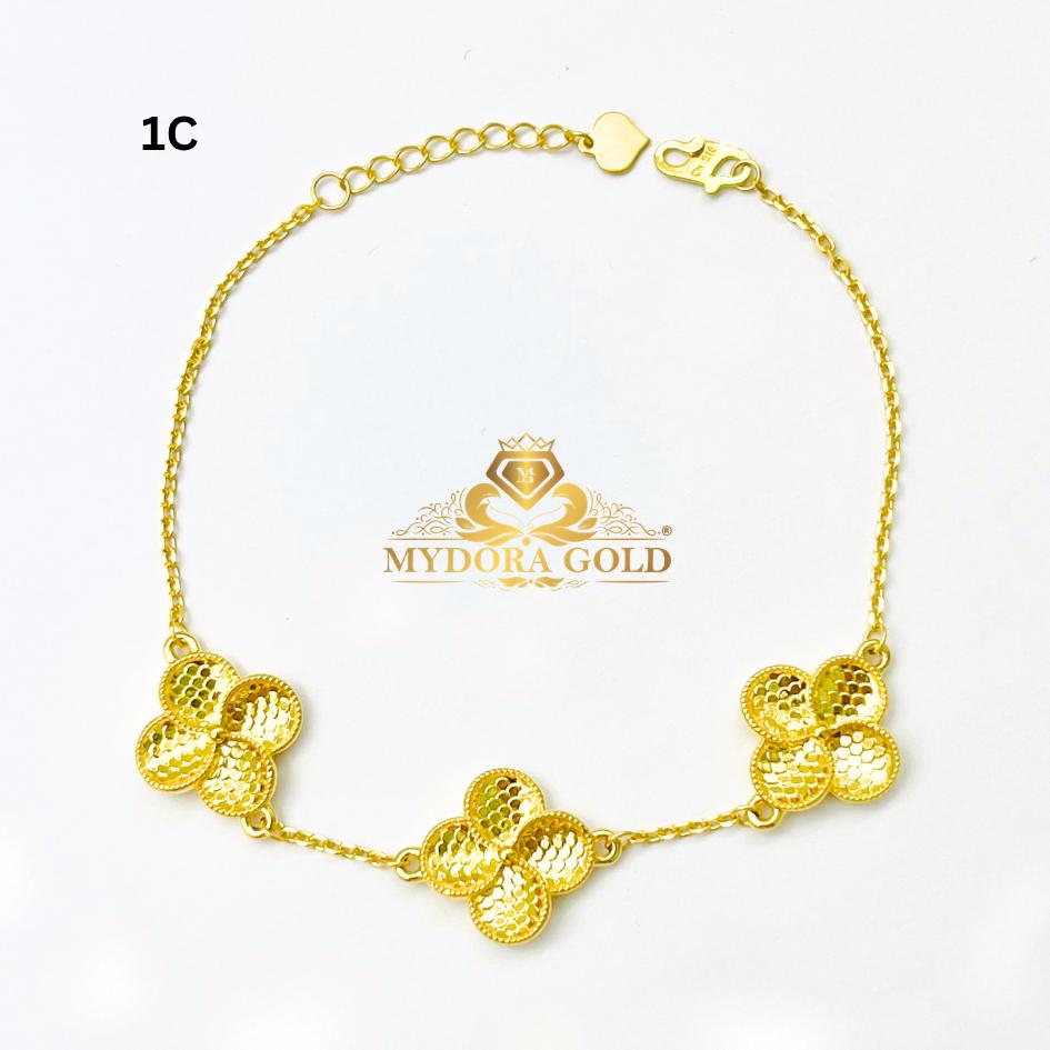MYDORA Rantai Tangan Fesyen Sisik Bling l EMAS 916/22K