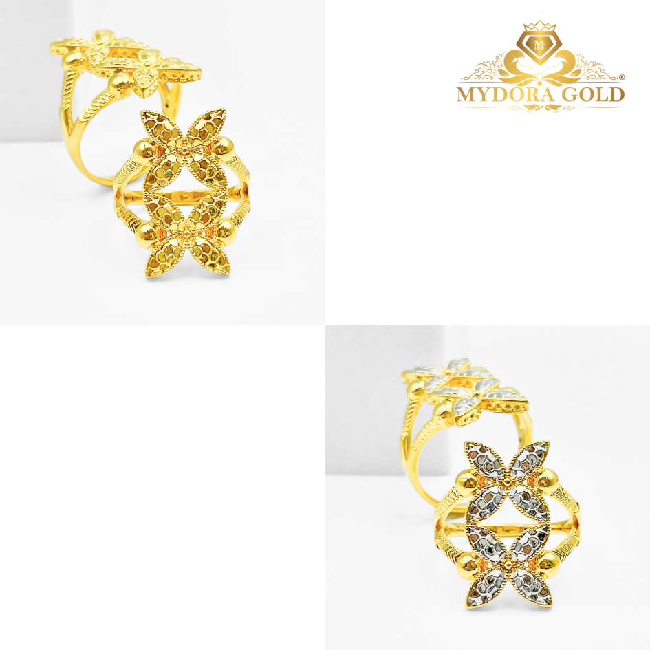 MYDORA Cincin Bunga Duo-Marissa  (5G) l EMAS 916/22K