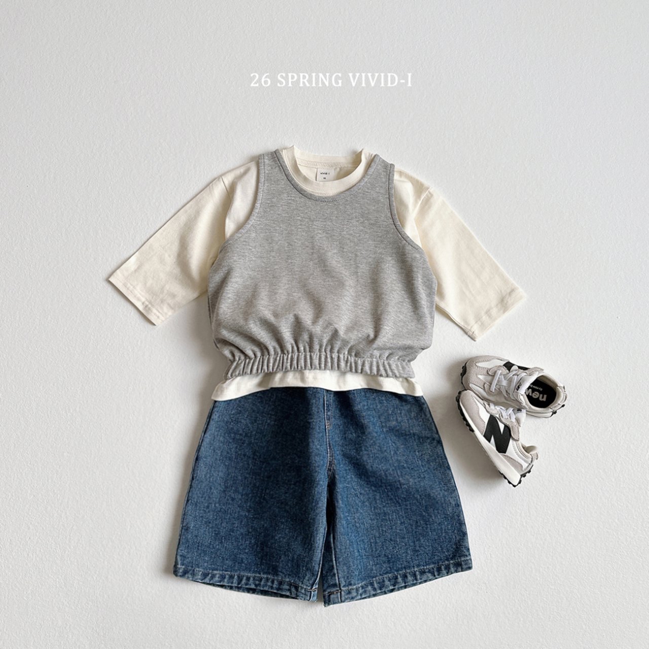 🌸預訂 韓國直送🌸🇰🇷VIVIDI三色微笑標籤背心上下套裝