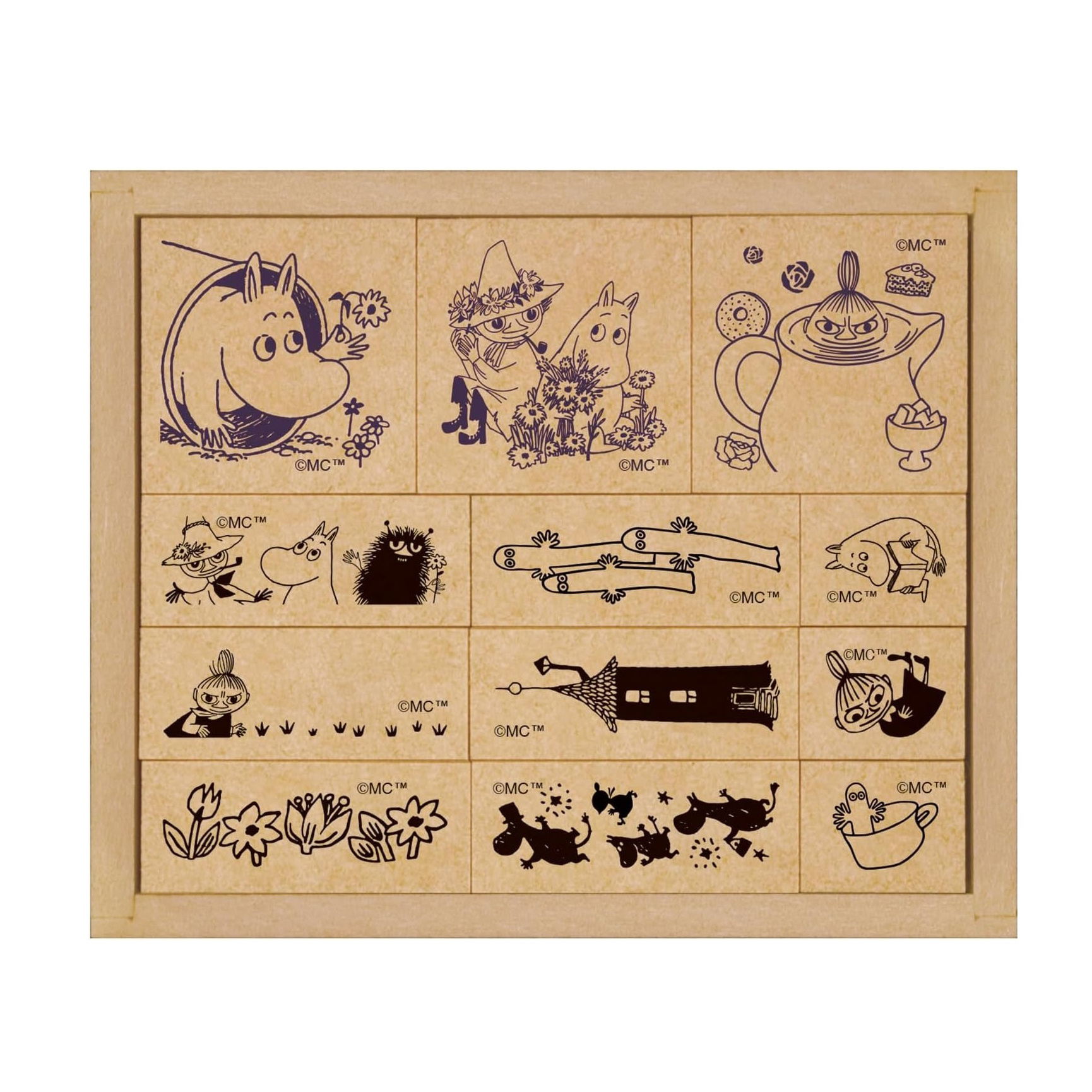 現貨｜Moomin 姆明 日本製 Beverly 木製 印章 套裝 (SOH-012)