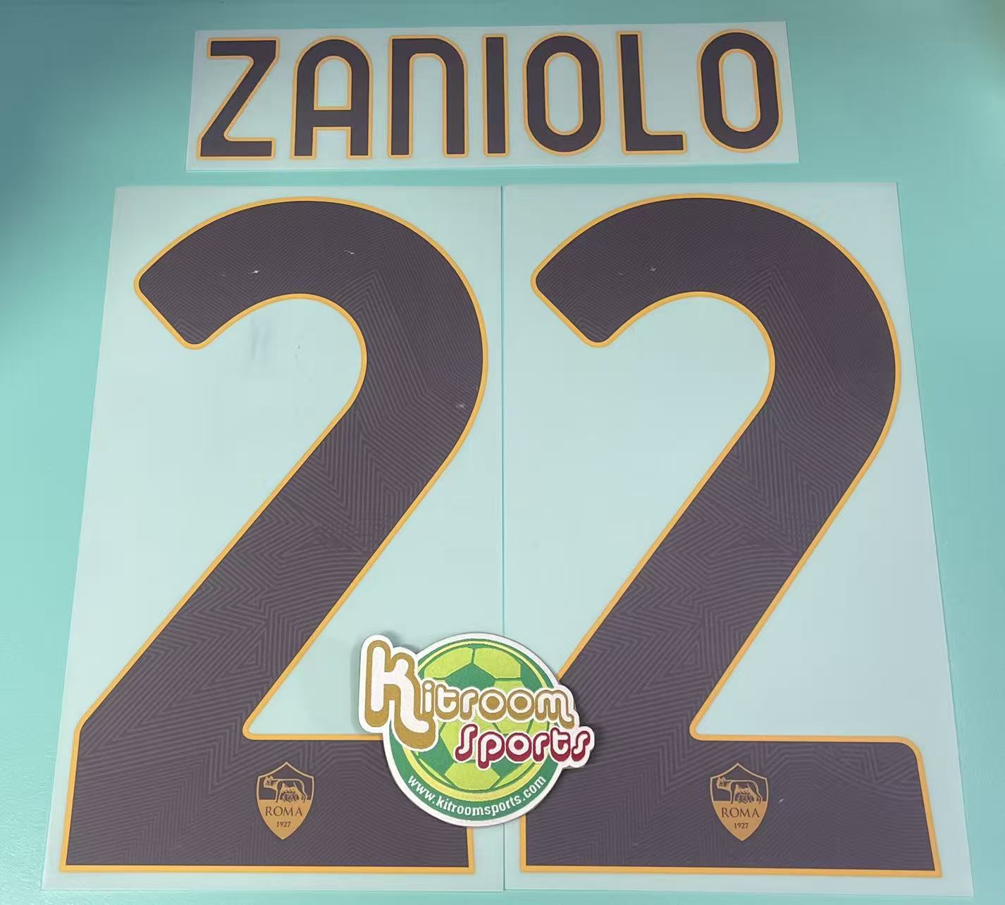 2020-21 Roma Away Nameset #22 ZANIOLO