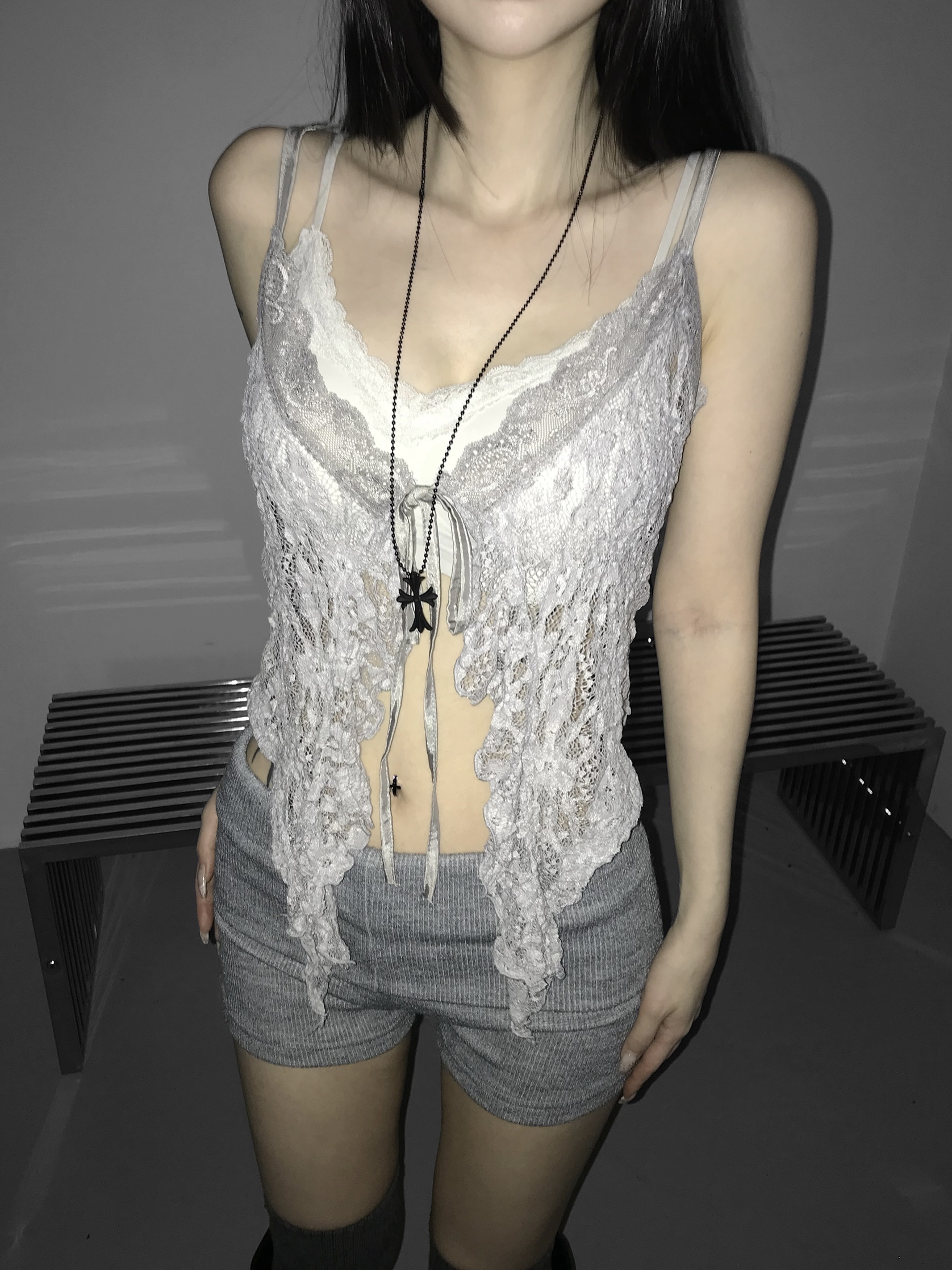 Knit Foldover Waist Mini Shorts