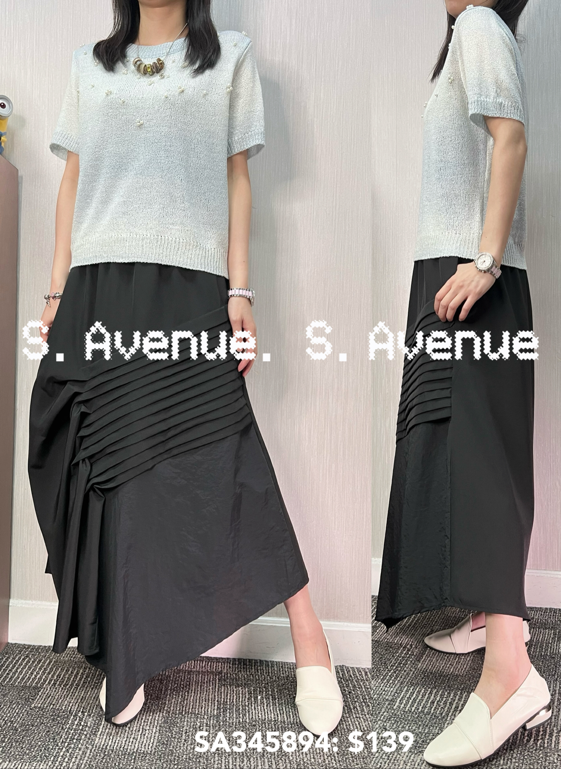 SA345894: 短袖漸變色珠珠top