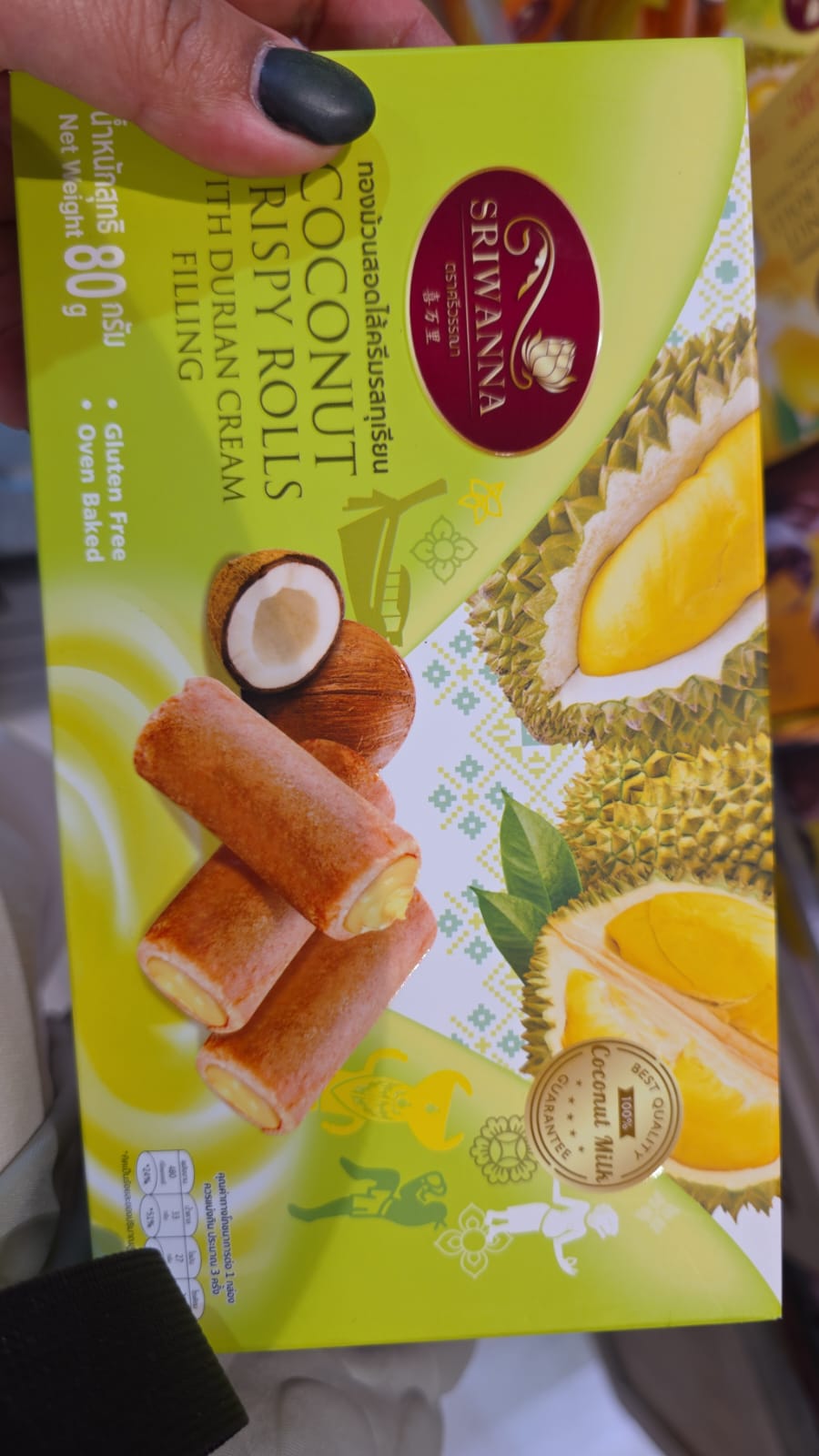 coconut roll durian cream