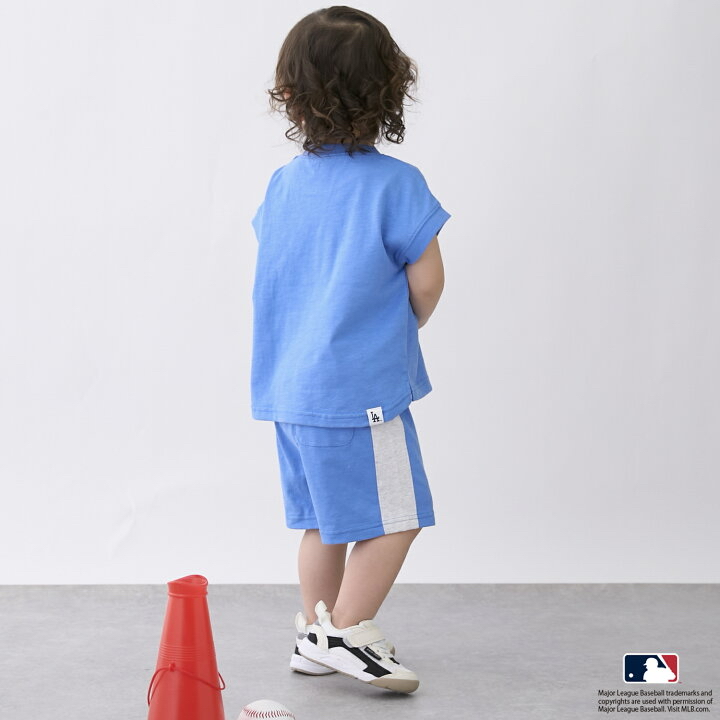 🇯🇵預訂 日本直送🇯🇵Petit Main x MLB系列三色球隊標誌上衣短褲上下套裝