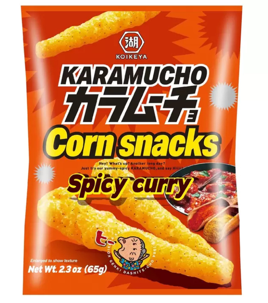 日本Costco  湖池屋 咔辣姆久 玉米零食 辣味/辣味咖哩 65g x 8袋