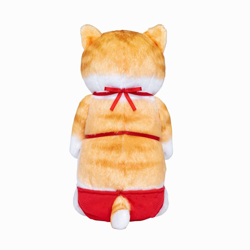 MOFUSAND 圓滾滾泳裝喵 毛公仔玩偶 （紅）