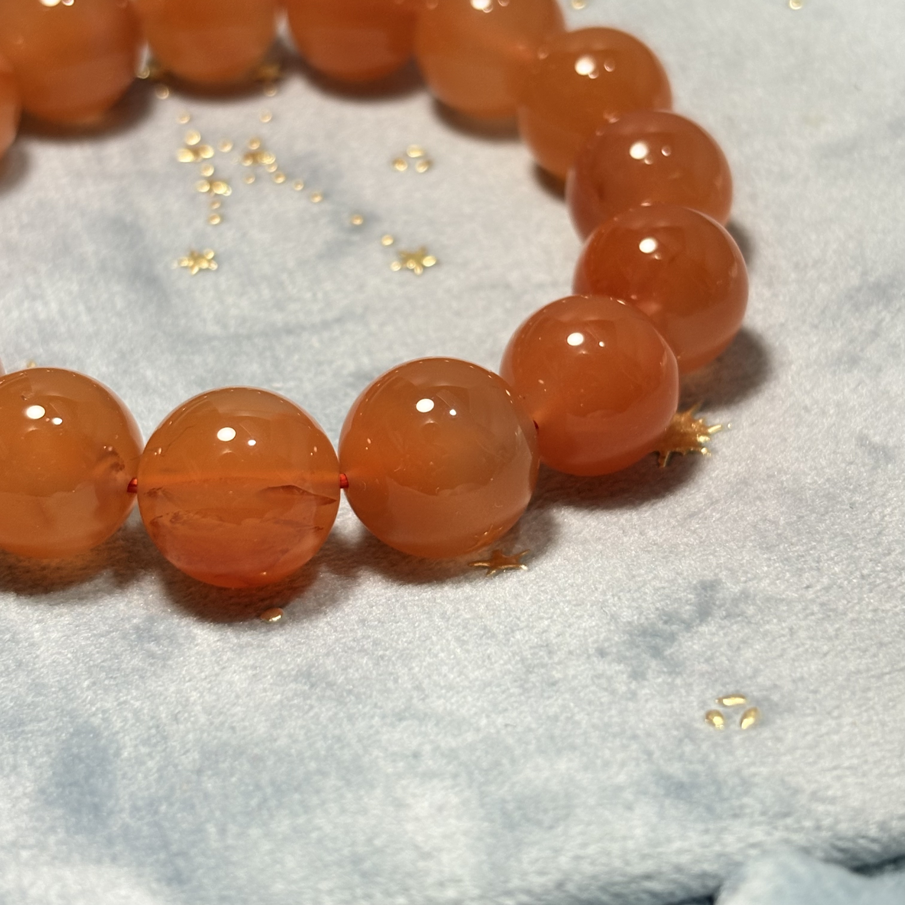 南紅瑪瑙手串 No.3109 丨規格： 14 MM珠17 cm手圈