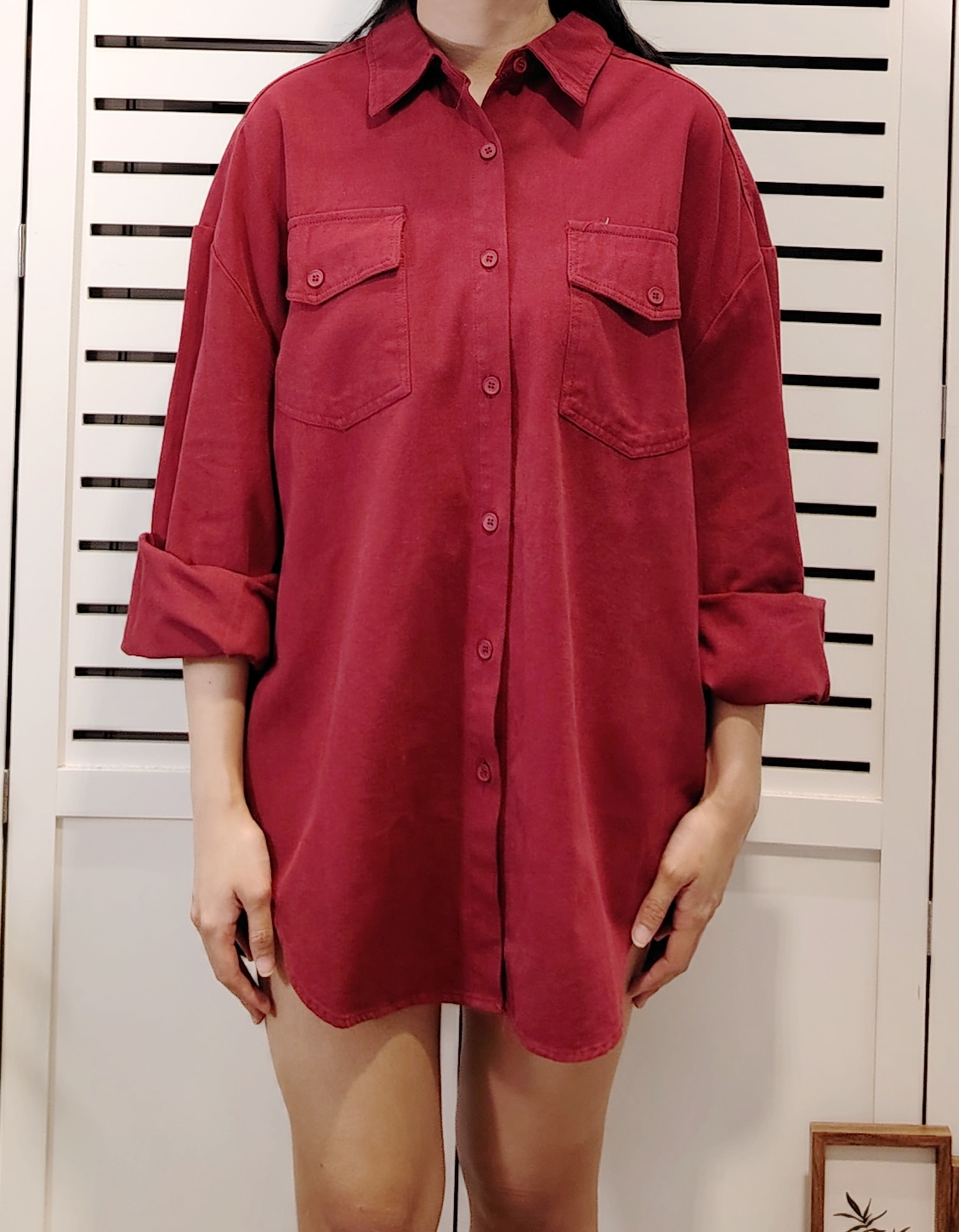 8218 K Style Cotton Collar Shirt 