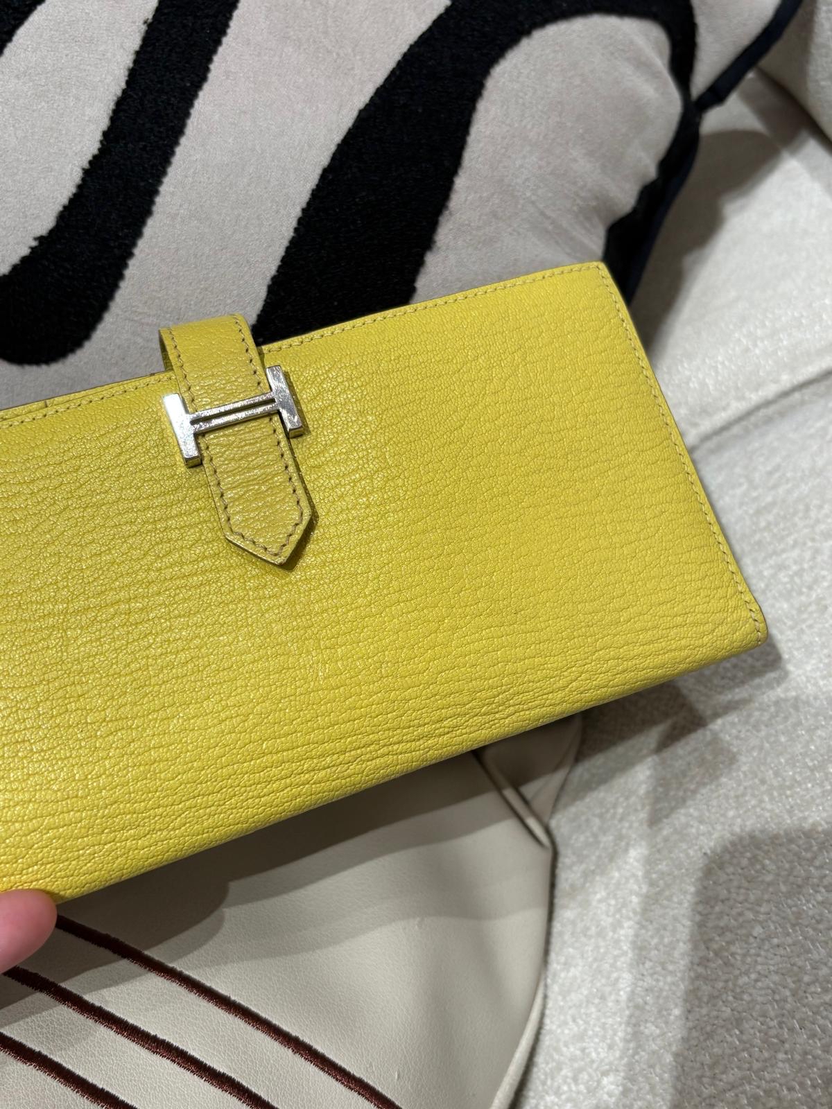 Hermes bearn wallet 山羊皮，STAMP X 100%Authentic,90%new