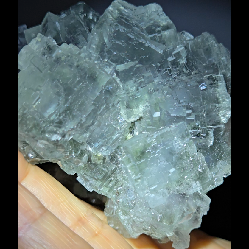 QR code cubic fluorite from Xianghualing - FL337
