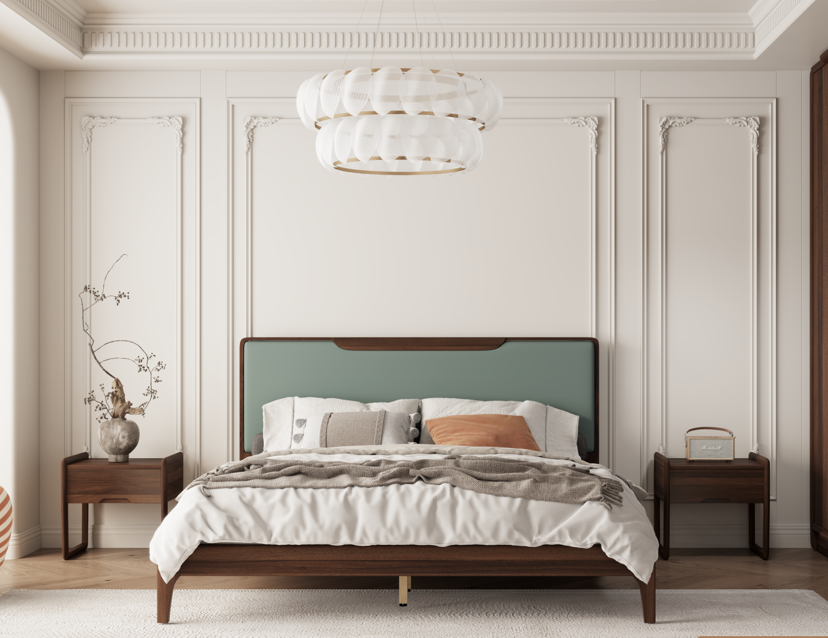 1.8米 / 1.5米 實木床架 8001