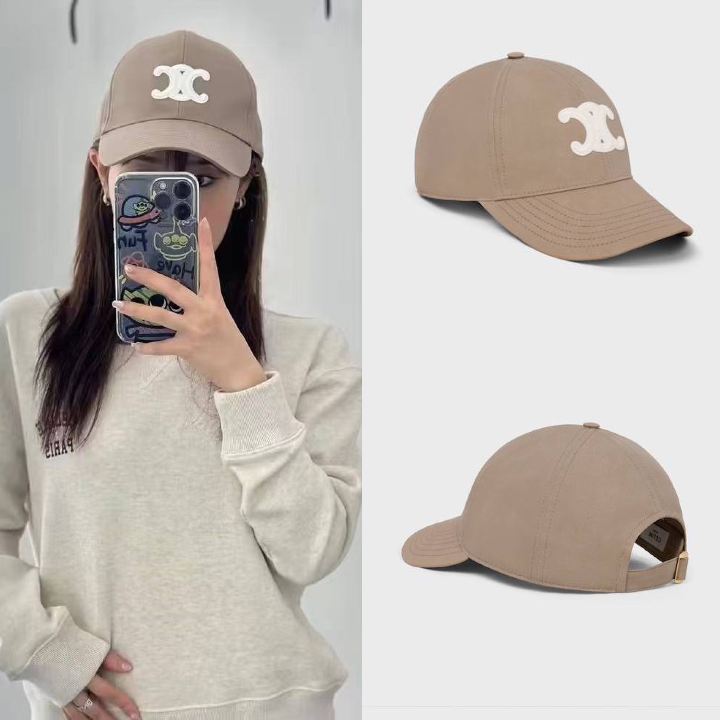 快閃優惠⚡️訂貨 📮Celine Triomphe cap  Size S 57cm / M 58cm   Color : GREIGE