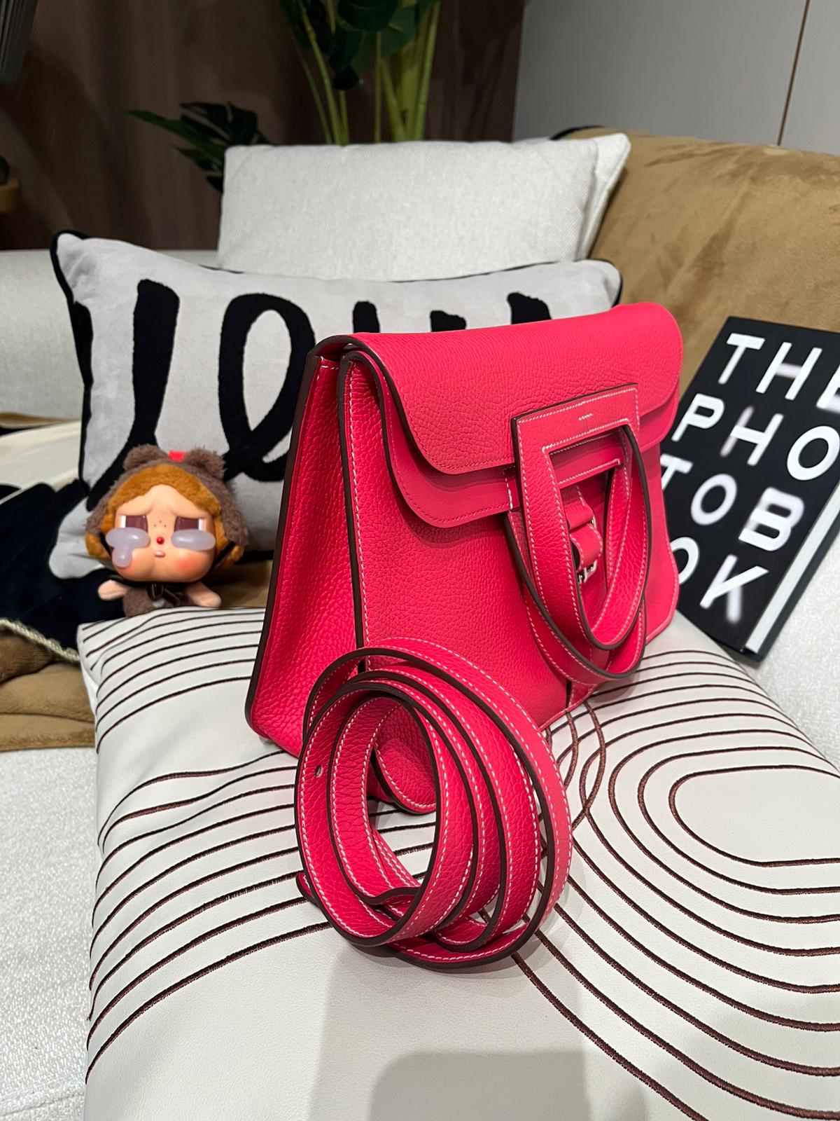 Hermes Halzan 31,STAMP D,ROSE EXTREME 100%Authentic ,98%new ✅防塵袋