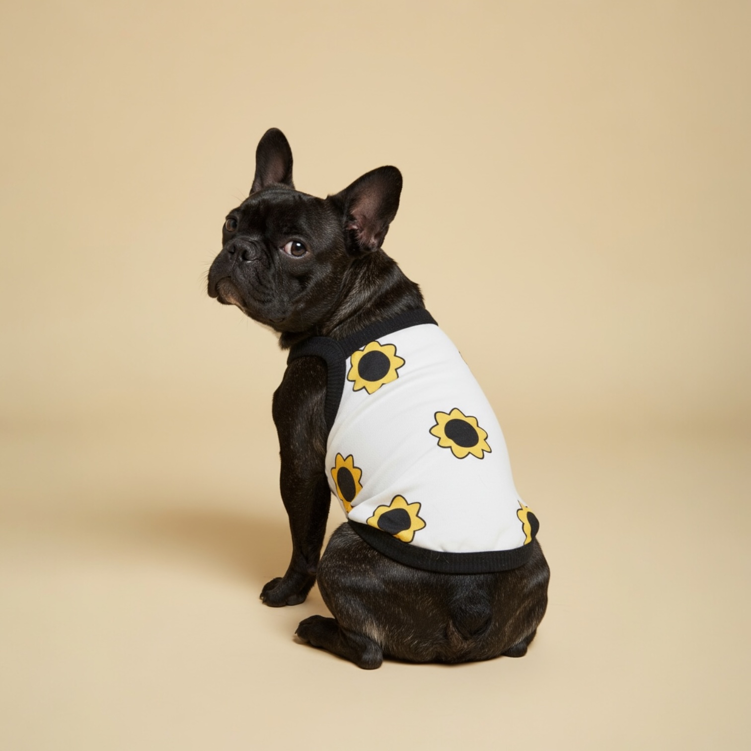 S450W 黃黑花花吊帶背心 Yellow and black floral camisole