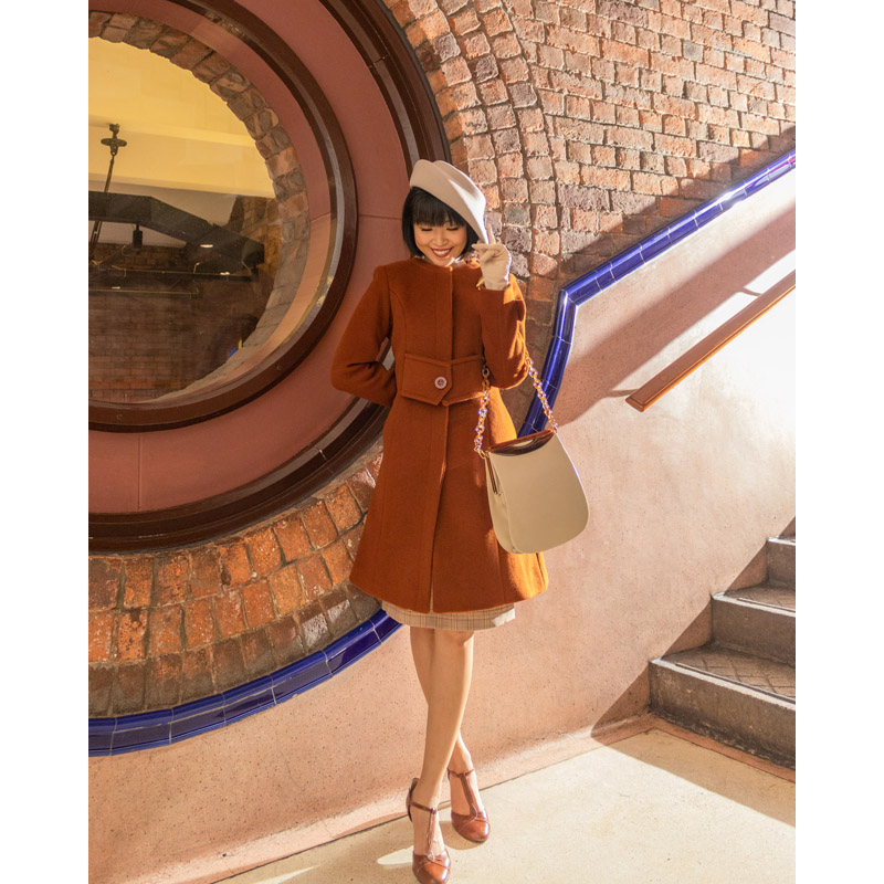 (Last L)1960s MOD style Double Layer Cashmere & Wool Winter Jacket/Coat (FM161)
