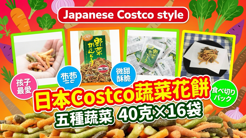 日本Costco 蔬菜花餅（油炸麵團點心）40克 x 16袋