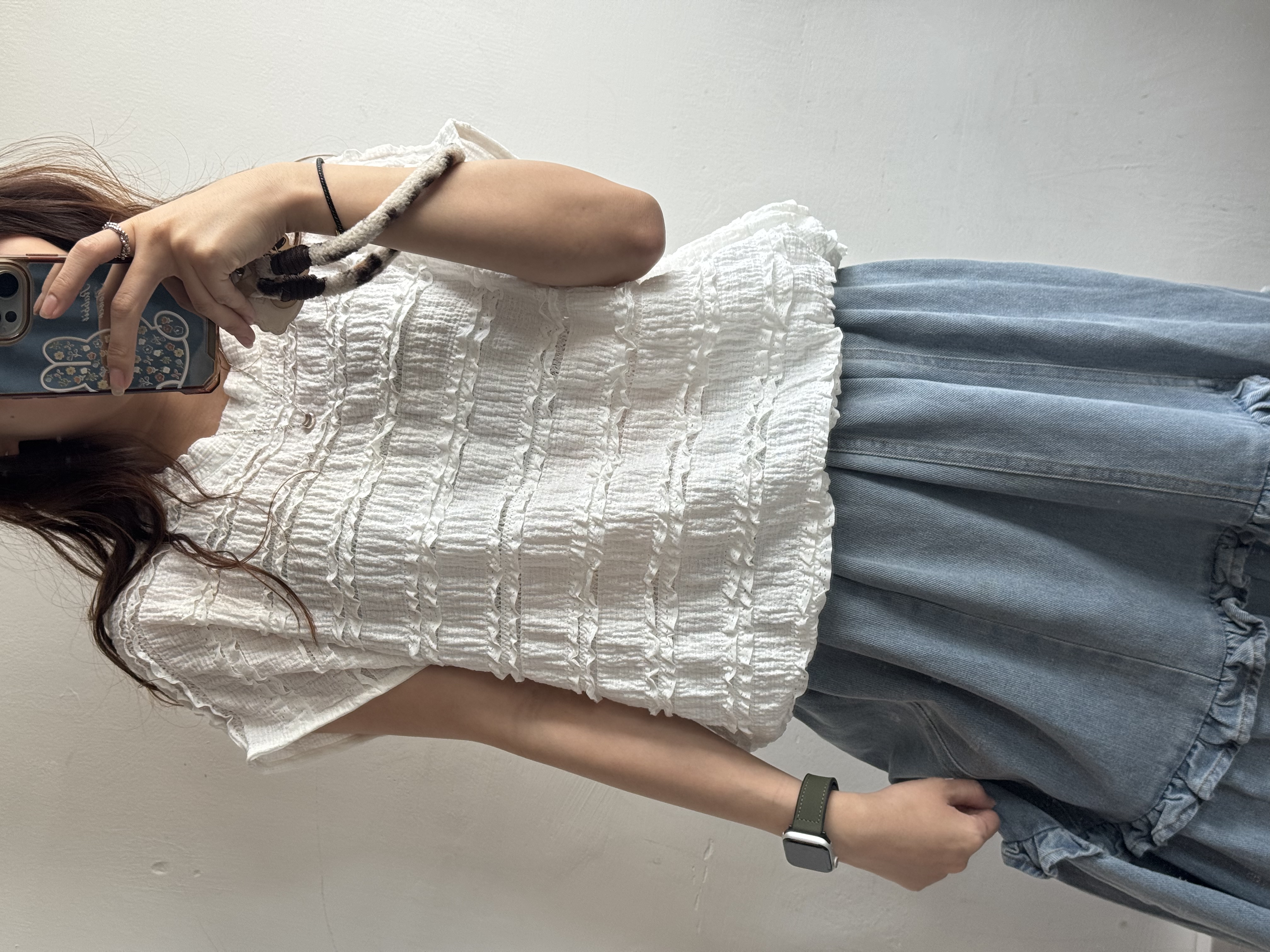 皺皺束腳blouse  