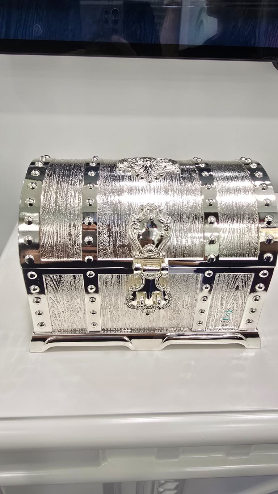 鍍銀寶藏箱形花紋首飾盒 K2811