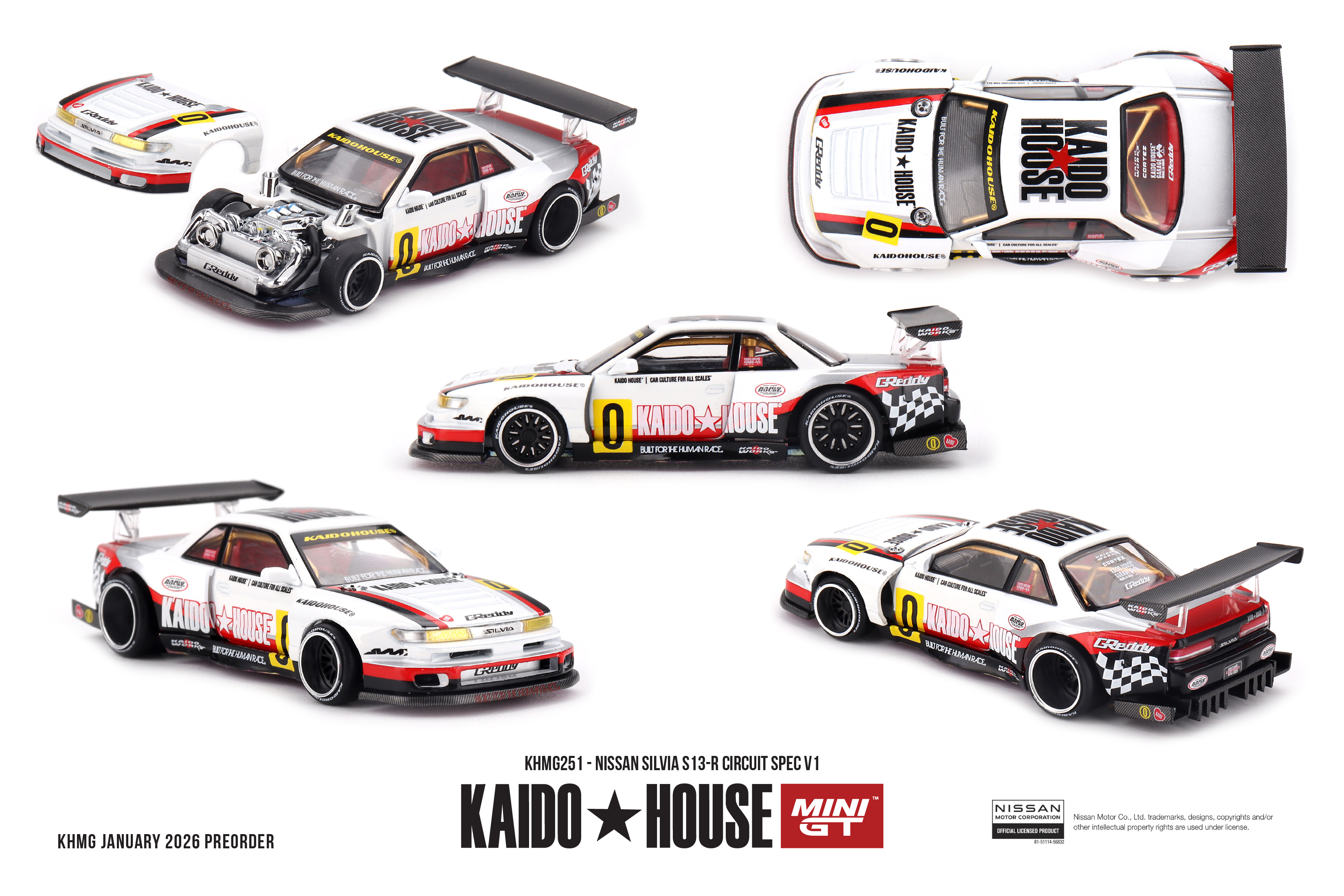 Kaido House 1/64 Nissan Silvia S13-R Circuit Spec V1 - KHMG251