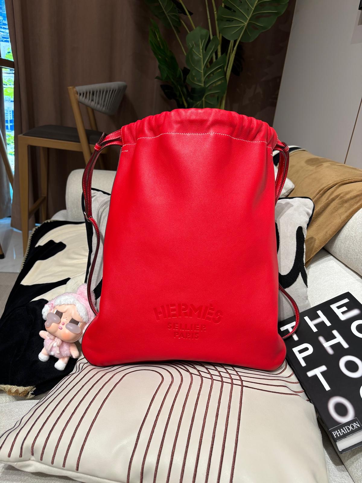 Hermes bridado backpack calfskin  100%Authentic,99%new✅dust bag