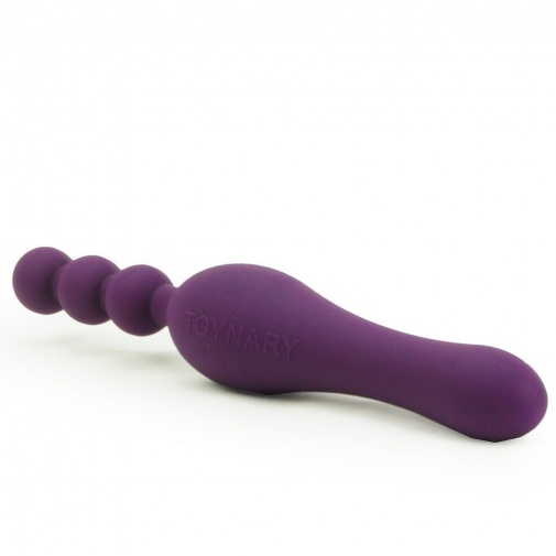 香港Toynary DN03 Purple 雙頭設計 陰部/後庭兩用 拉珠按摩棒-紫