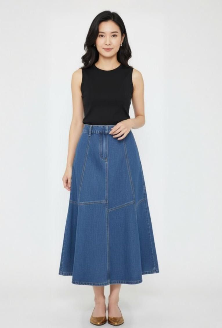 Denim Maxi Skirt