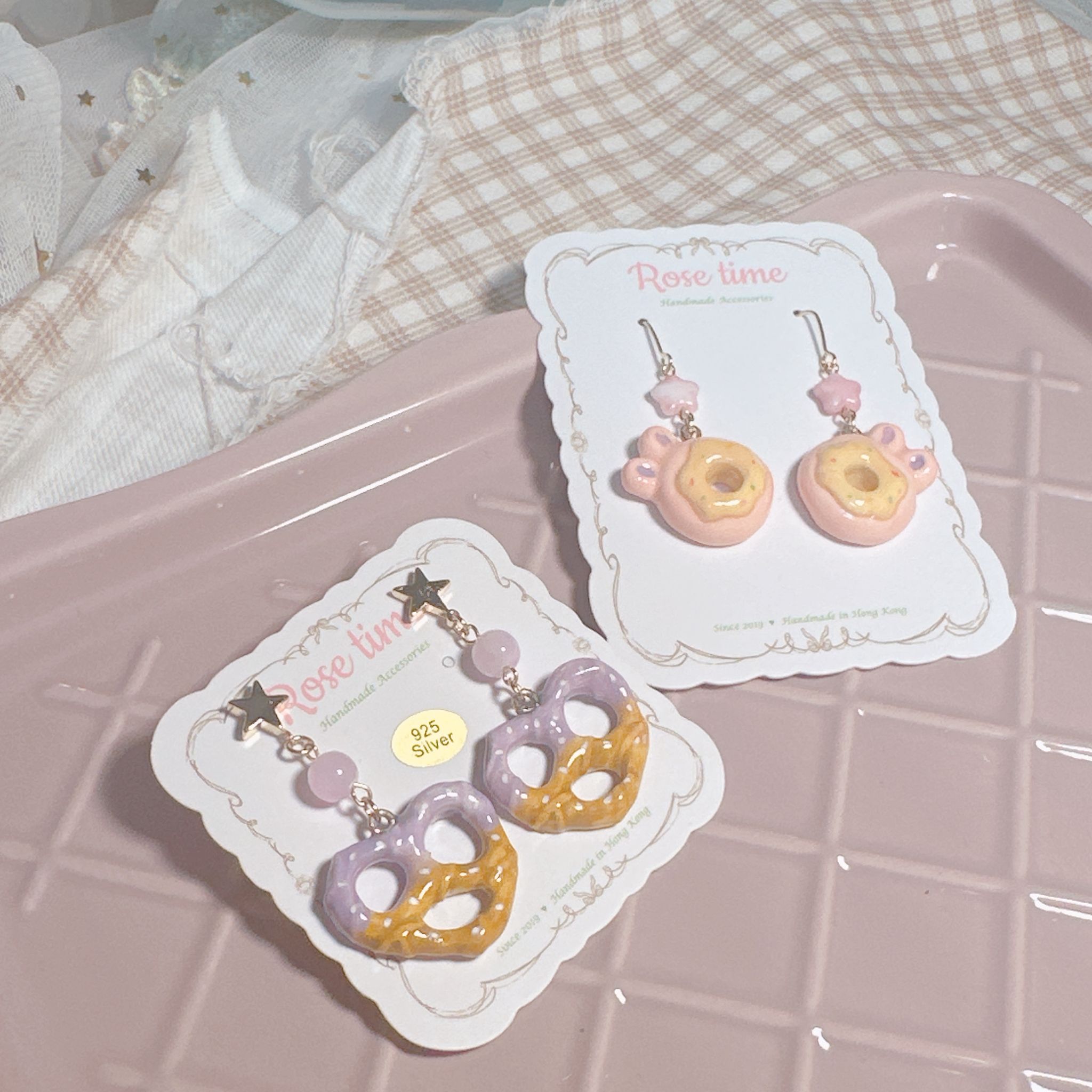 手繪甜點 粉兔冬甩🍩/紫芋蝴蝶餅