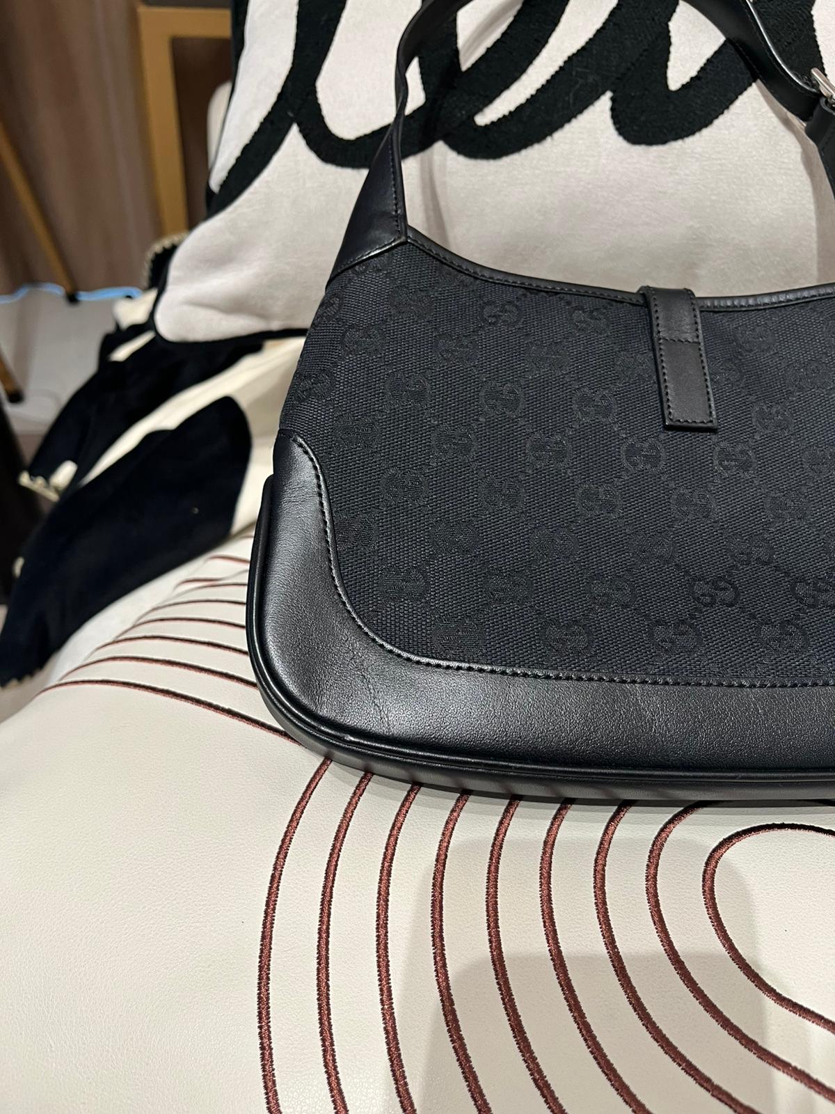 Gucci Jackie Shoulder Bag hobo noir 100%Authentic,95%new✅dust bag 