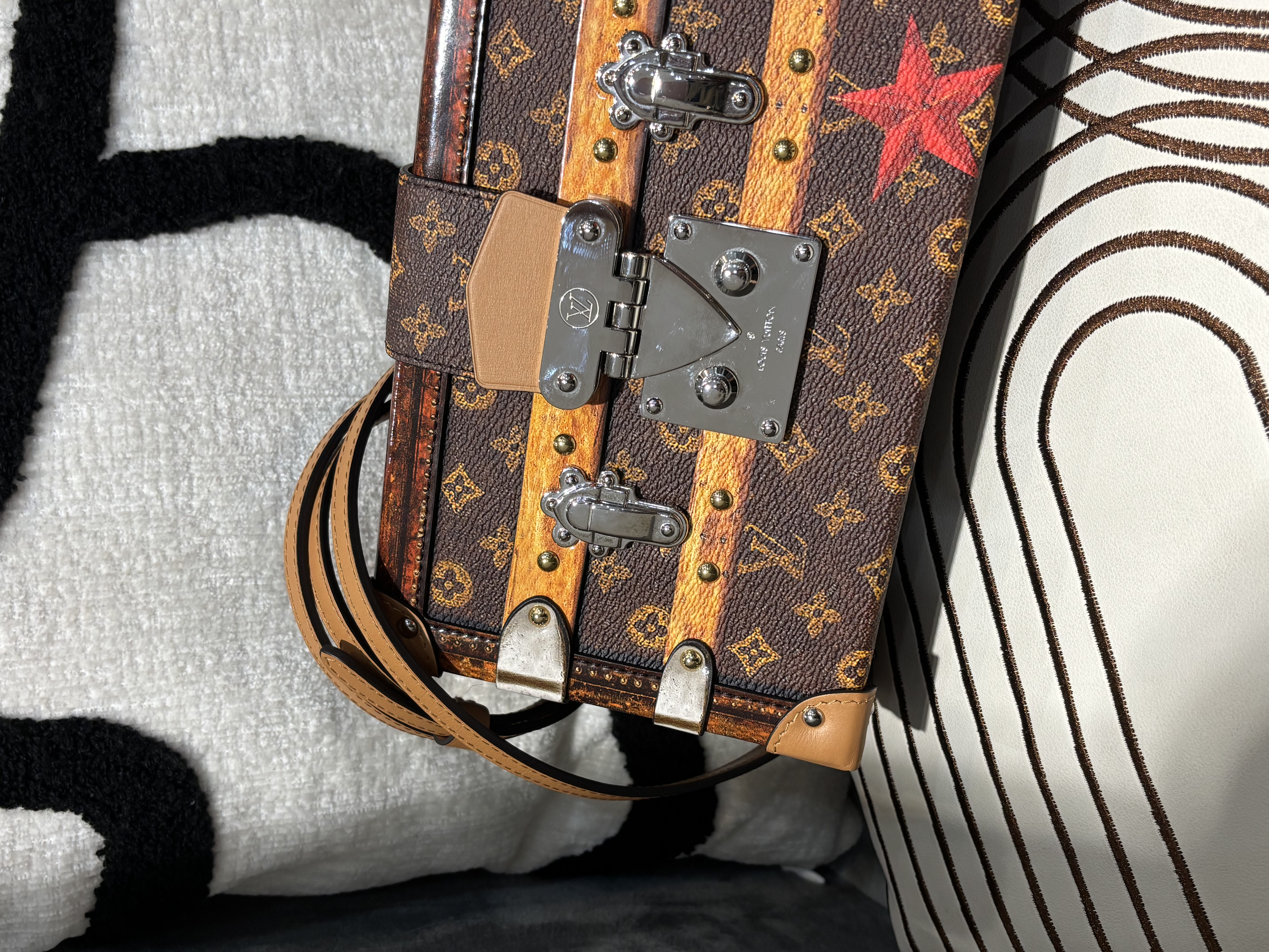 LV Time Trunk Petite Malle Shoulder Bag 硬箱肩背包 M52737 100%Authentic, 99%New ☑️晶片☑️Strap☑️Dust bag