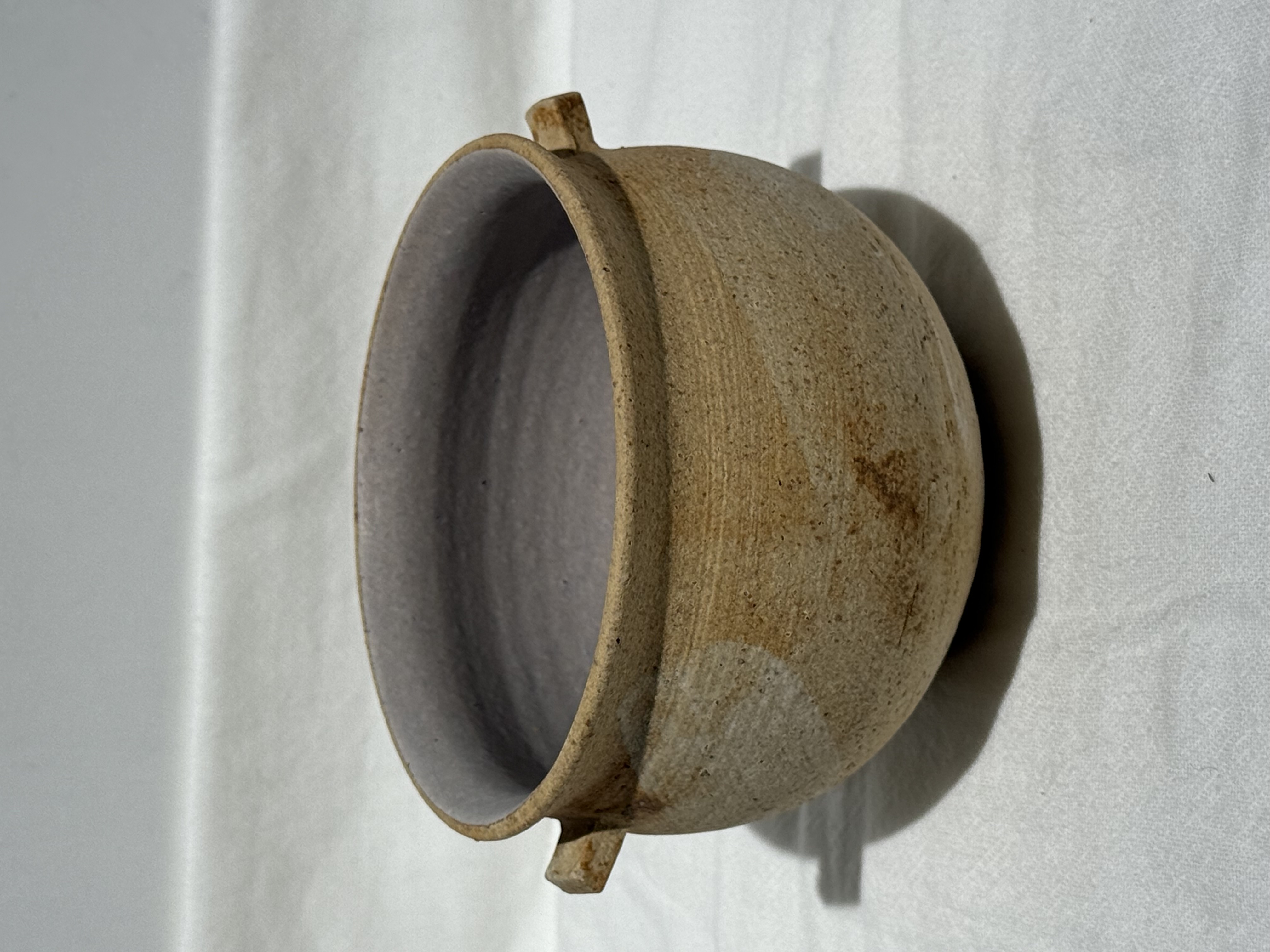 小島良子 雙耳湯杯 淺色系 紫色內