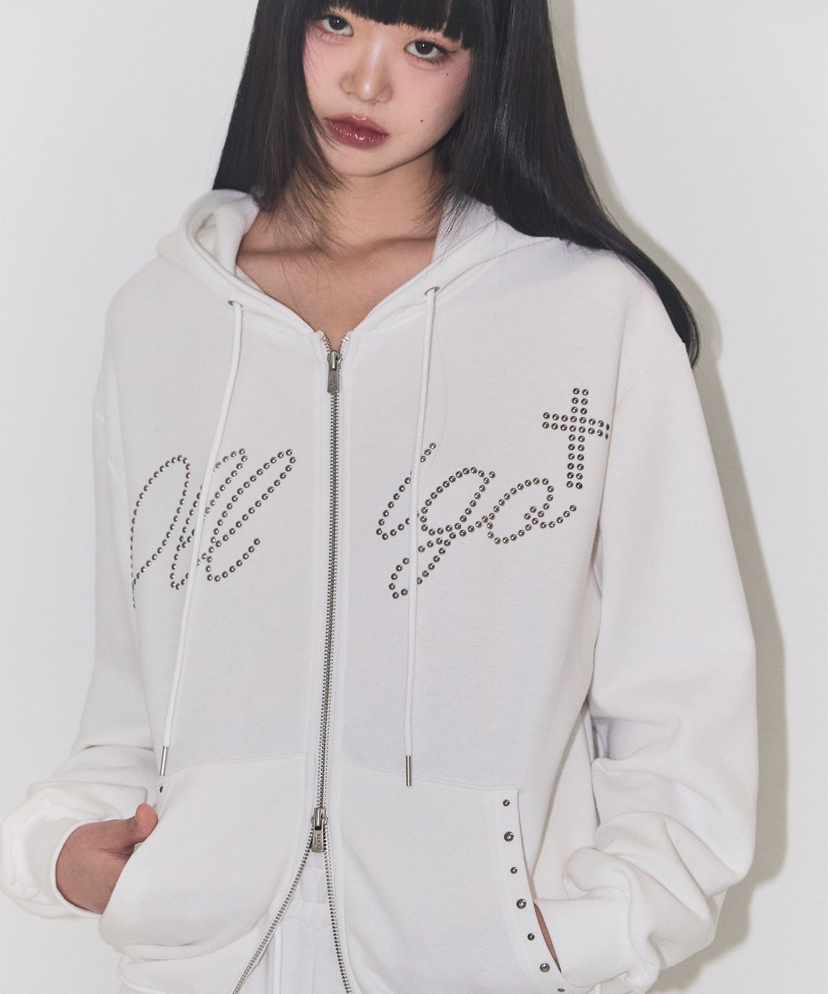 🇰🇷訂購｜ILLIGO｜Cross Hotfix Zip-up Hoodie 3色 