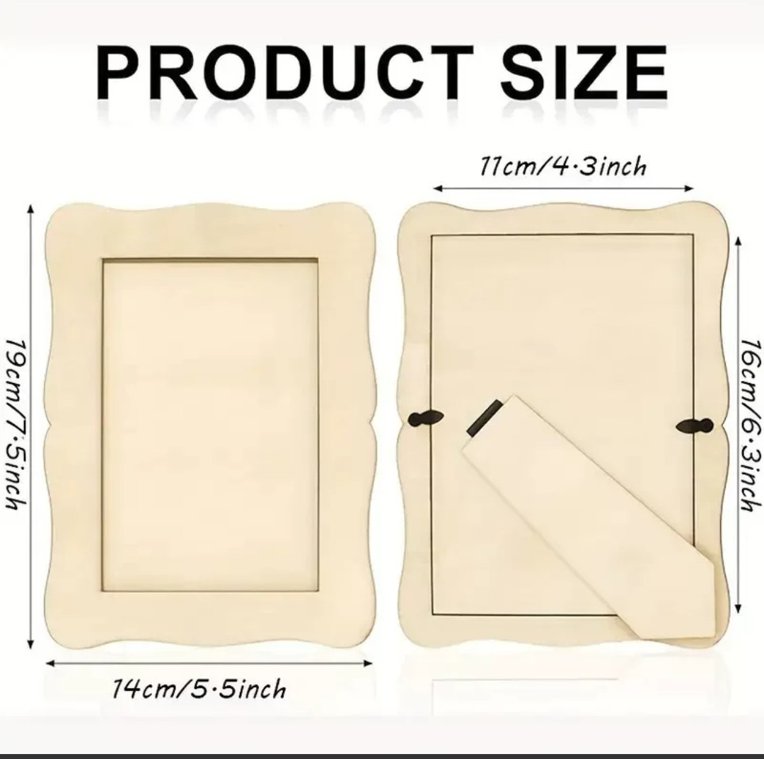 DIY手工材料-木質白胚相框 (G748)  🚛 送貨方式請選(4)