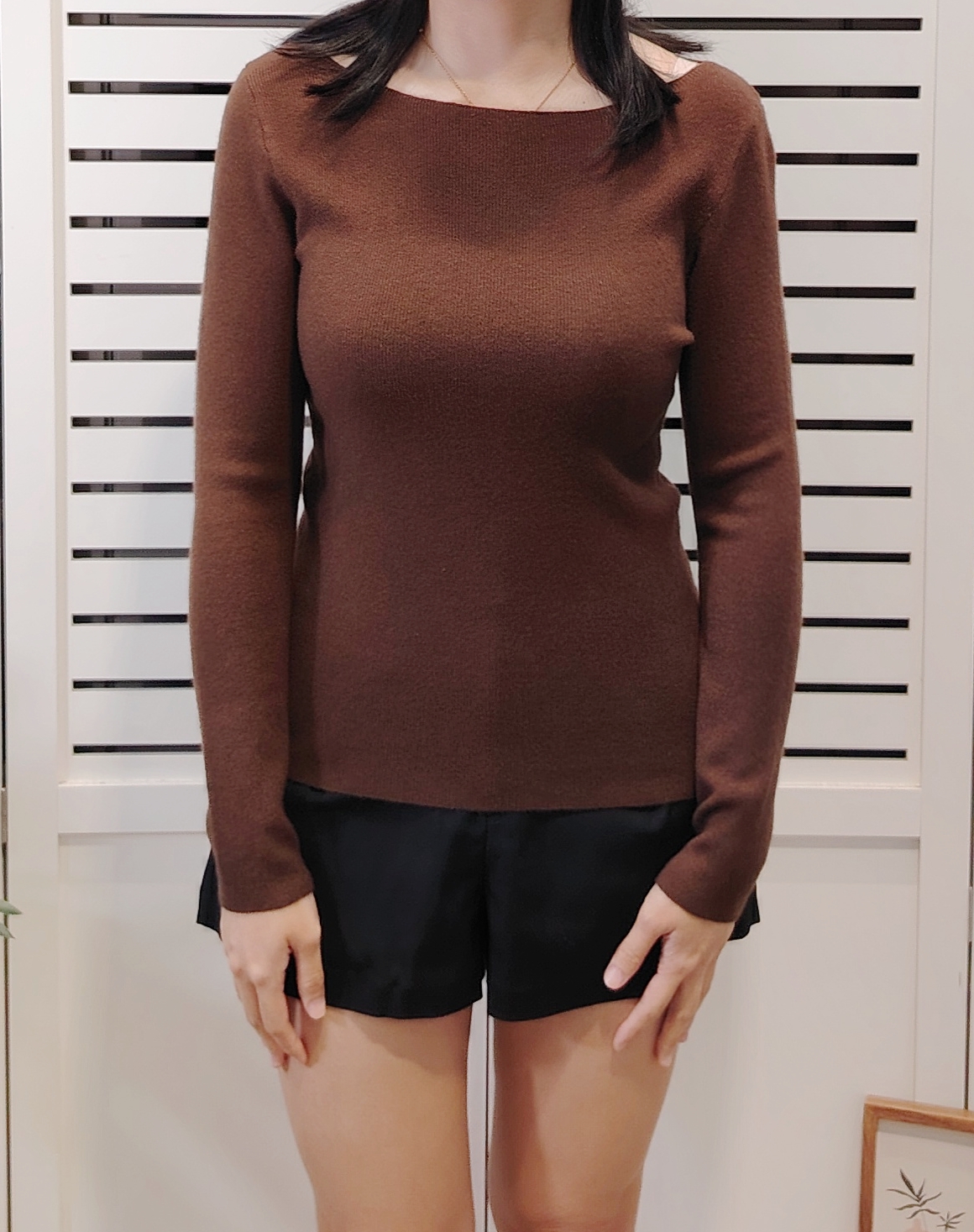 S563 Boat Collar Long Sleeve Knit Wear