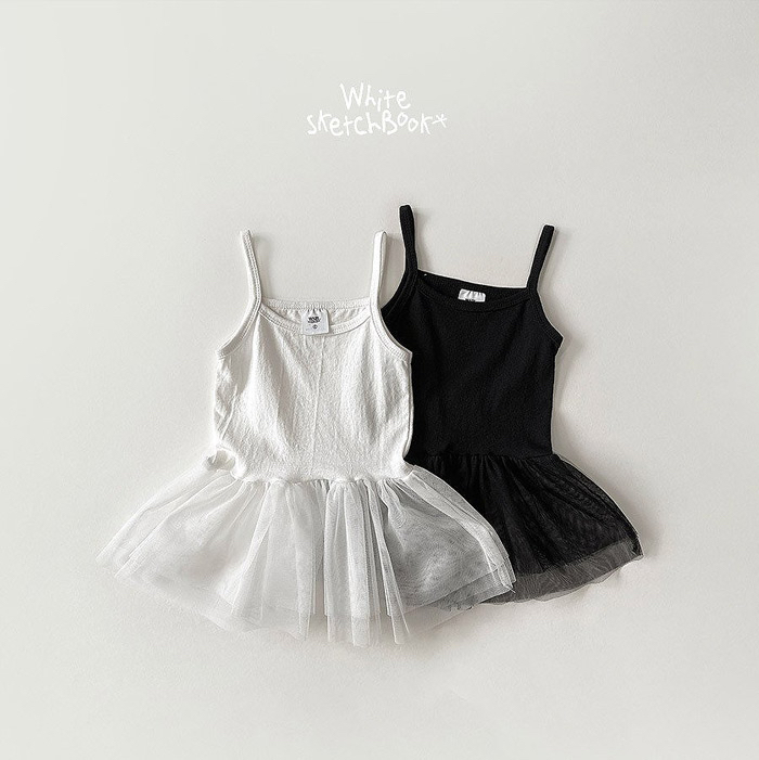 🇰🇷WhiteSketchBook lace下擺吊帶背心