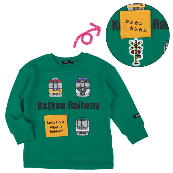 🇯🇵預訂 日本直送🇯🇵京阪電車× hungry heart兩色列車印花掀布毛圈衛衣