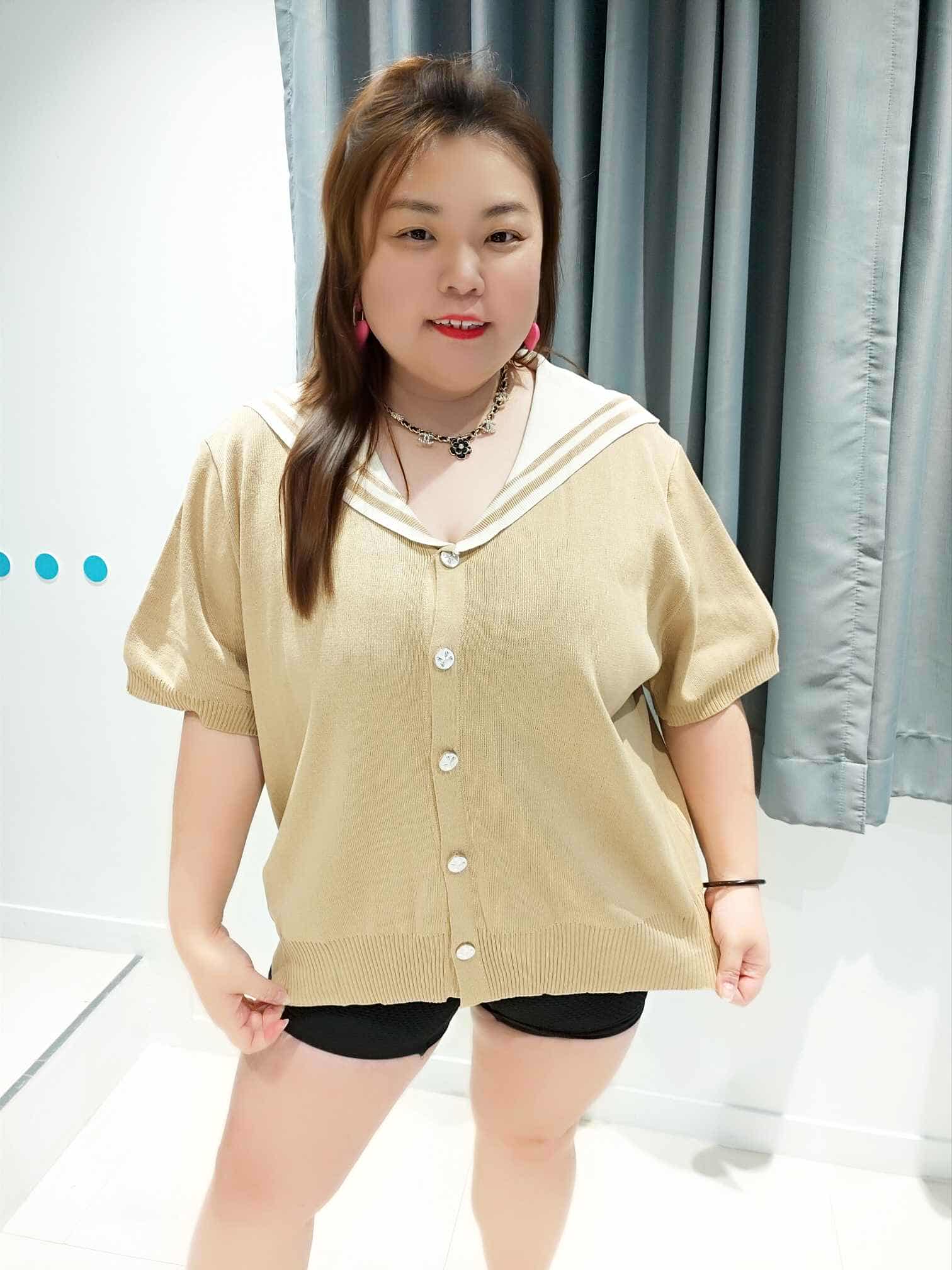 DSF02 水手服风格针织上衣