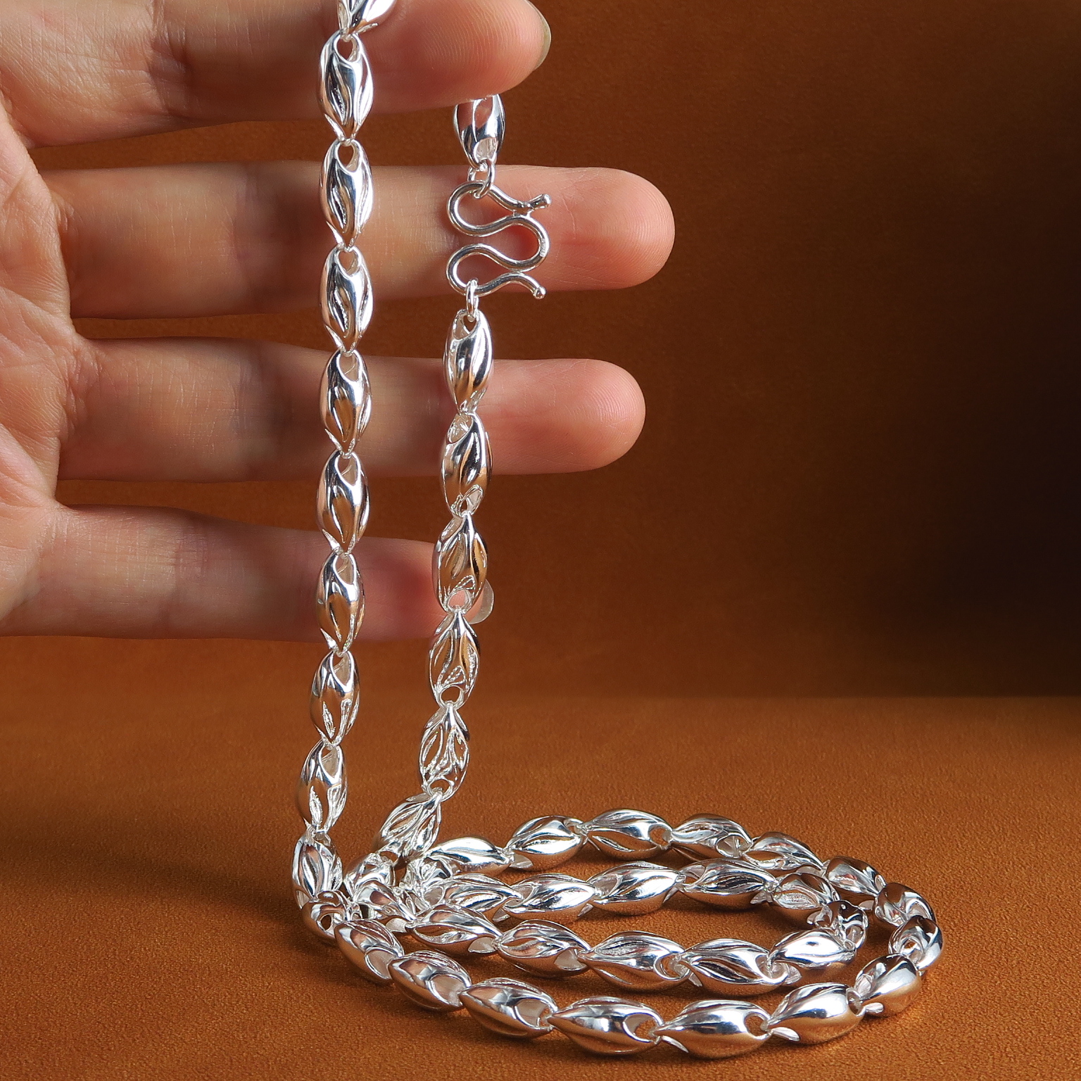 NO.ZJ22101  22寸 NO.ZJ24101  24寸  NO.ZJ26101  26寸$   990純銀男項頸鏈