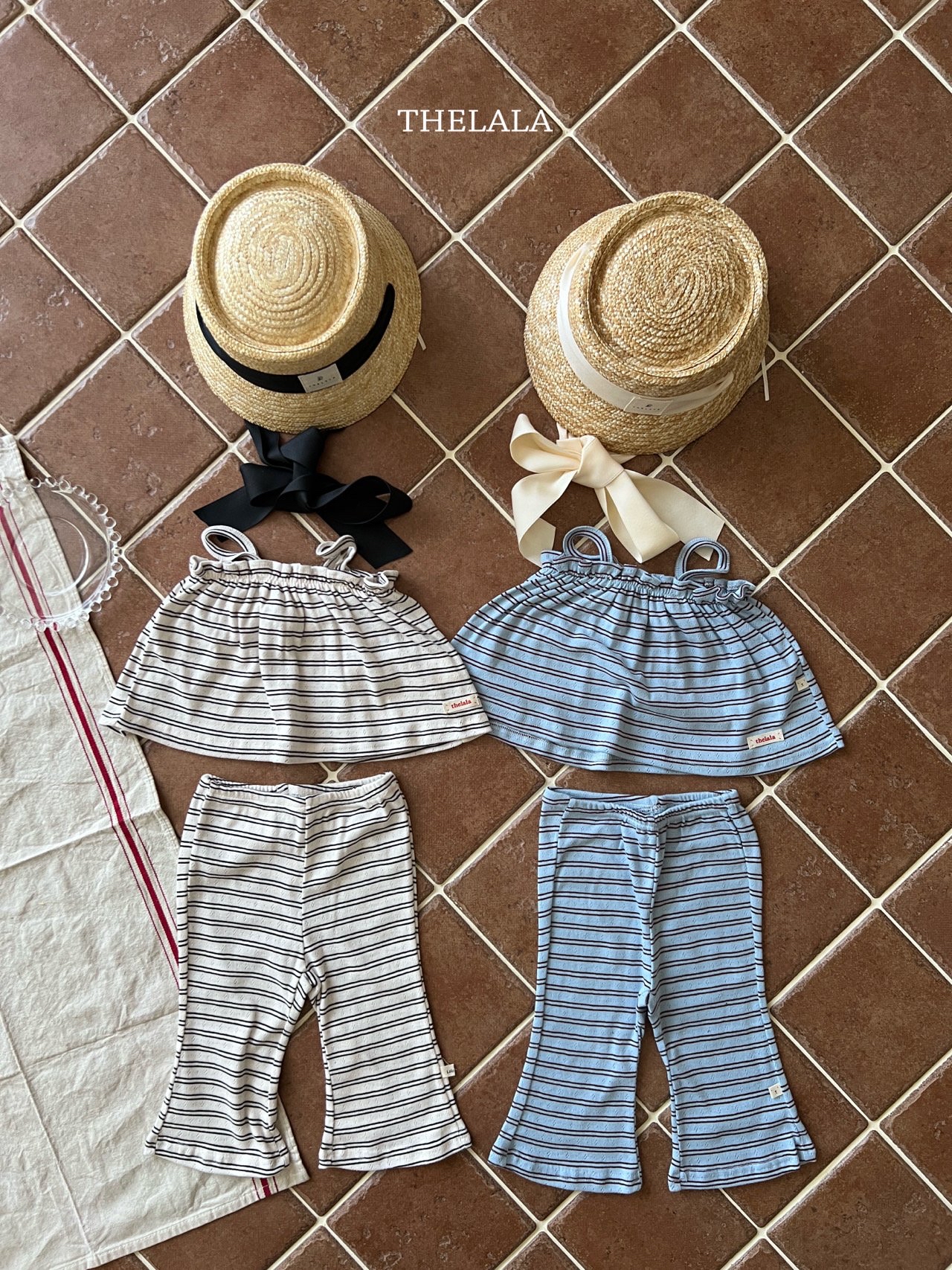 Thelala | stripe set(Ivory XL105-115)