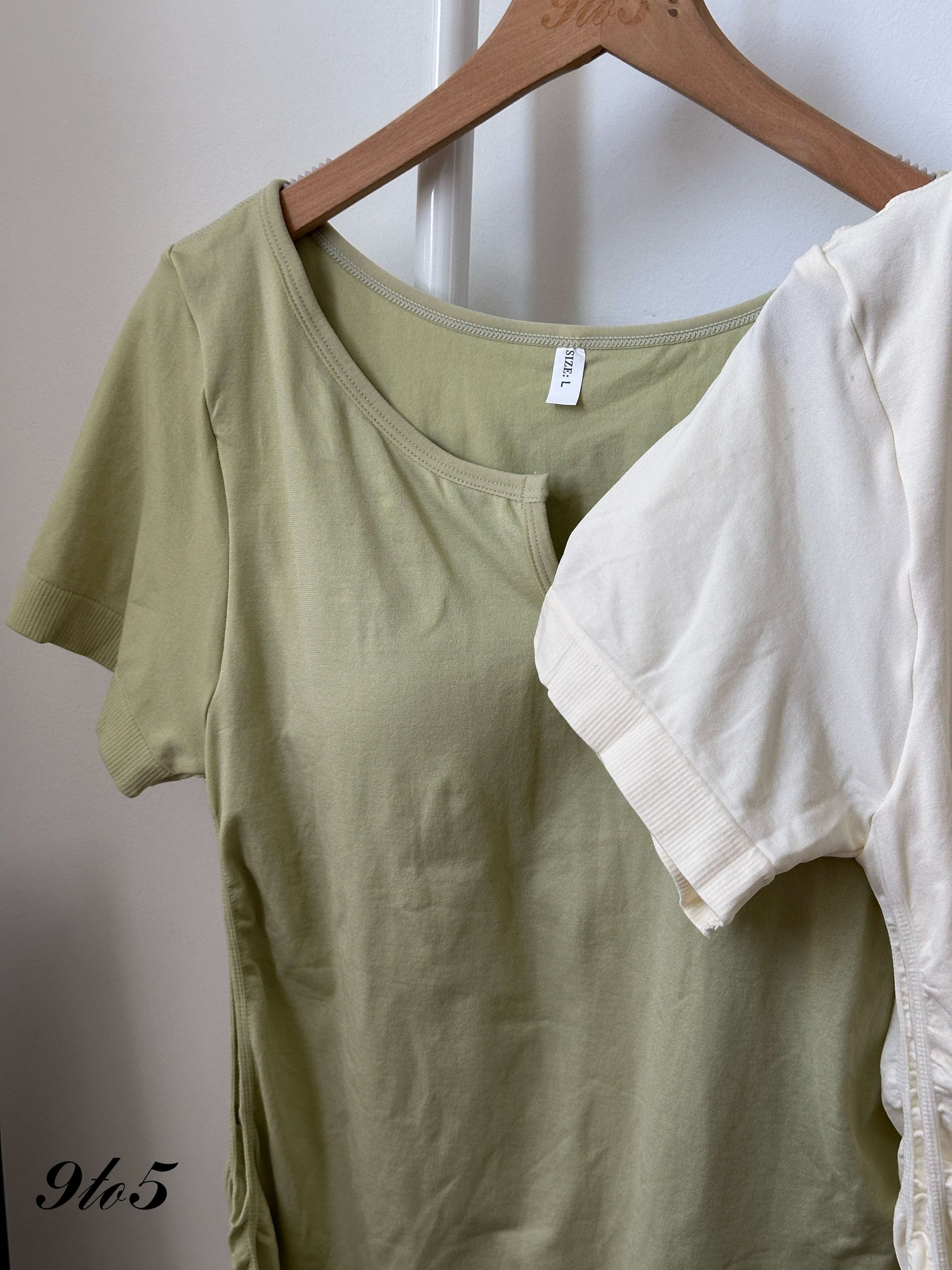 T4086 Short Sleeve Bra Top - 4 Colors 