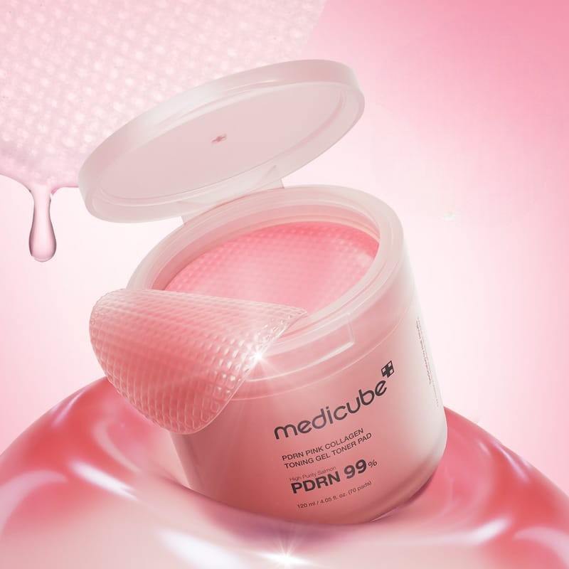 Medicube PDRN 粉紅膠原蛋白爽膚棉 (PDRN Pink Collagen Toning Gel Toner Pad) (120g = 70片).  ✅ 現貨 ✅ ‼️ 售完即止‼️
