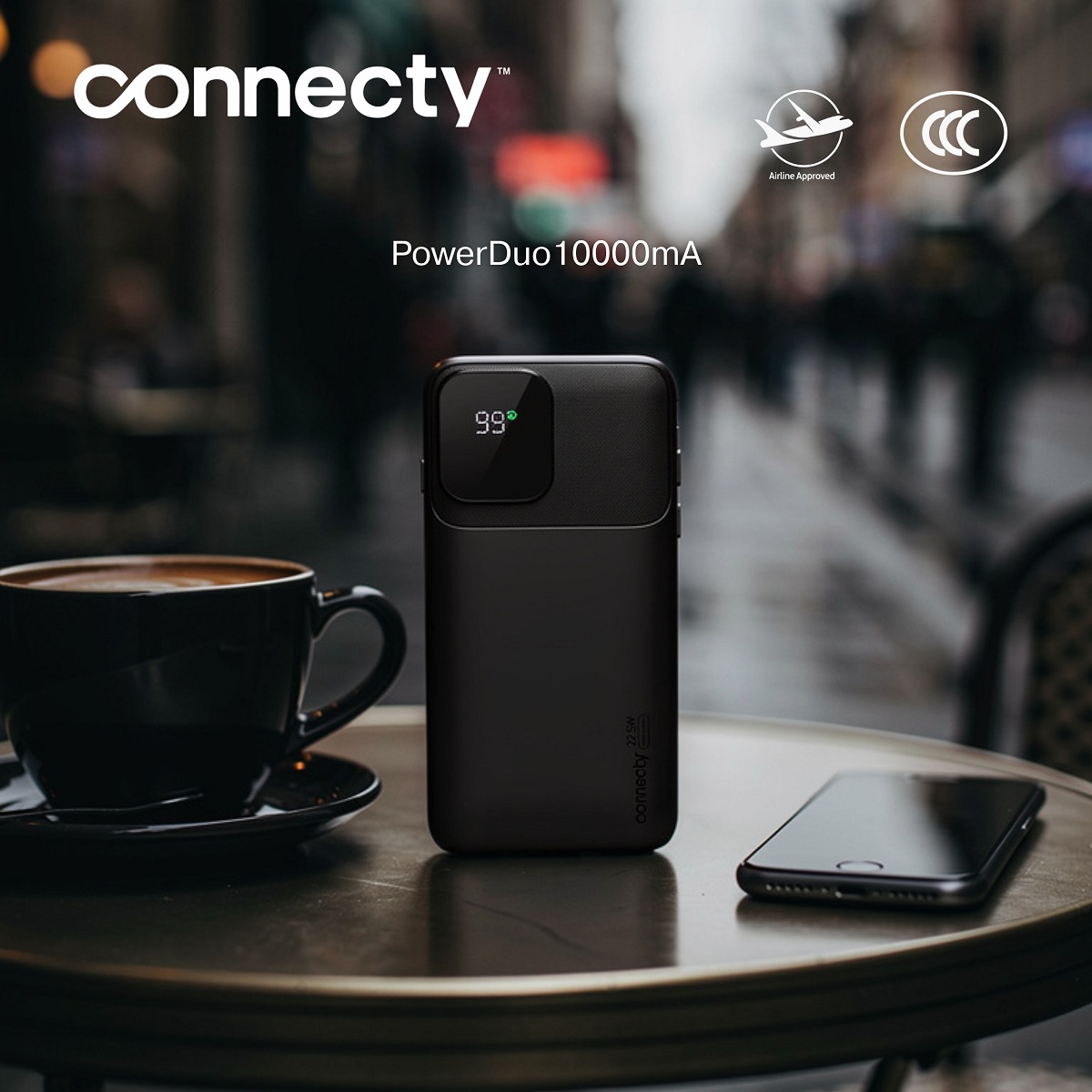 [3C 認證及可追溯二維碼] Connecty - PowerDuo PD22.5w 10000mAh 雙輸出移動電源 [預計8月中出貨]