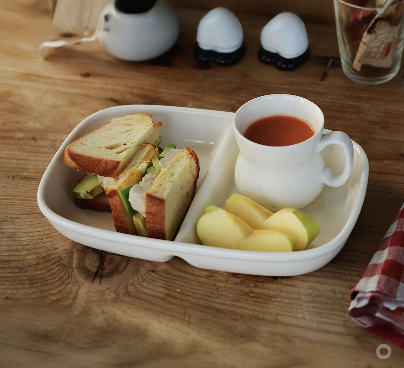 日本霜山耐高溫陶瓷分隔餐盤