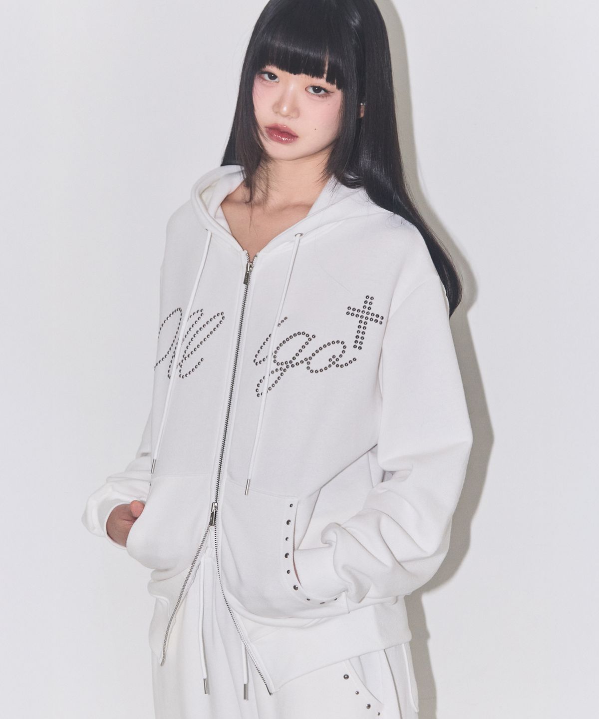 🇰🇷訂購｜ILLIGO｜Cross Hotfix Zip-up Hoodie 3色 