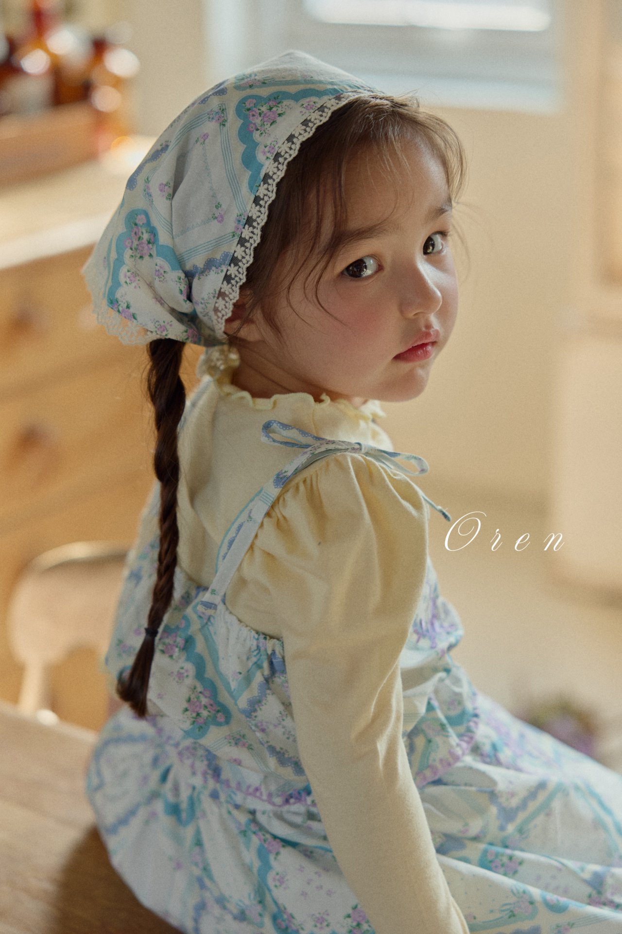 刺繡花花套裝 (吊帶+短裙+帽)