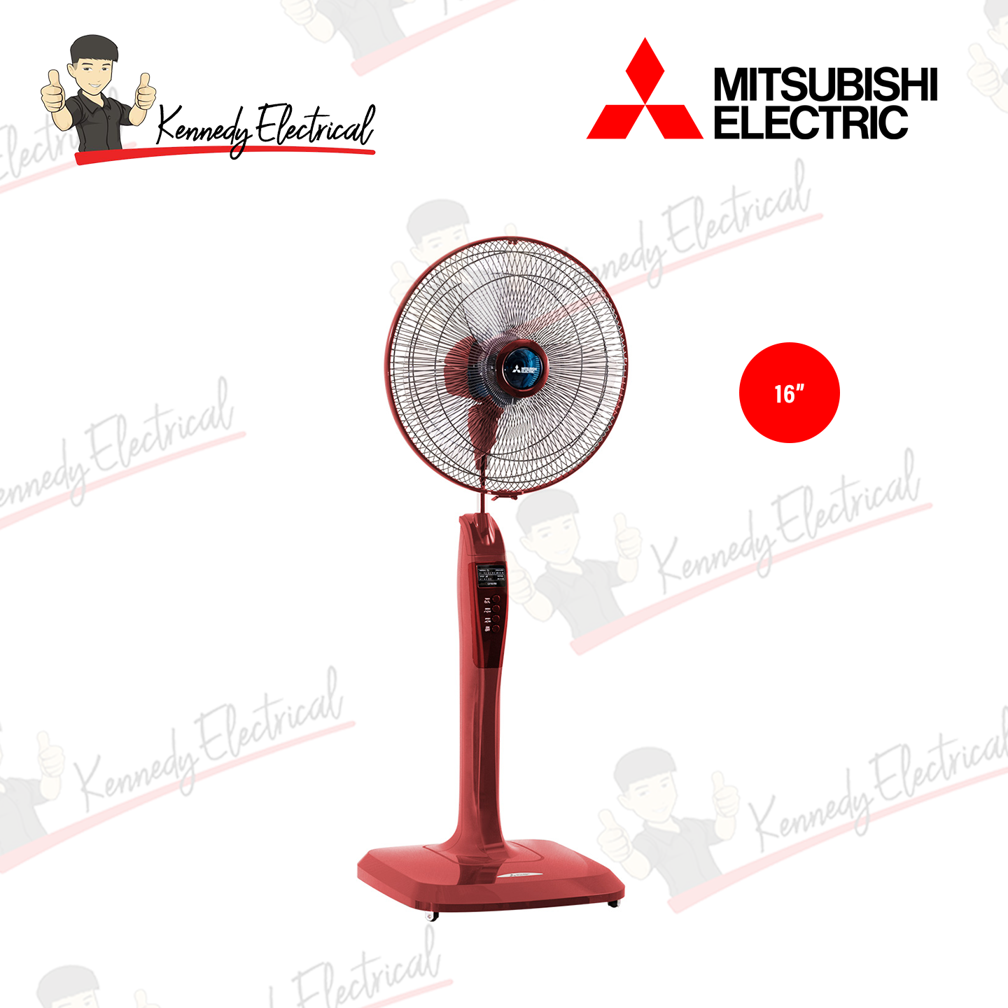 Mitsubishi 16" Remote Control Stand Fan LV16-RB-P